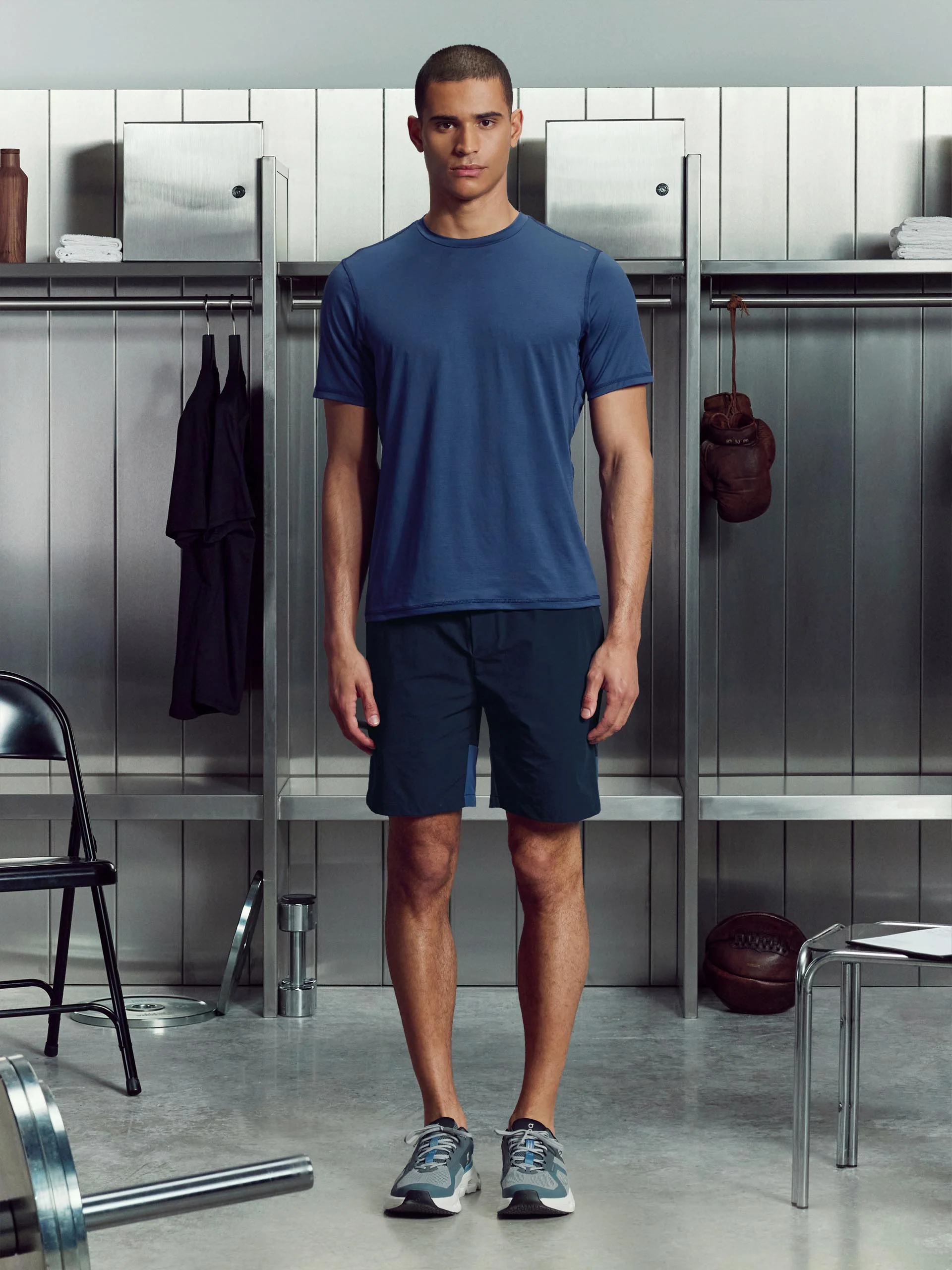 Active Essential T-Shirt in Steel Blue - Image 2