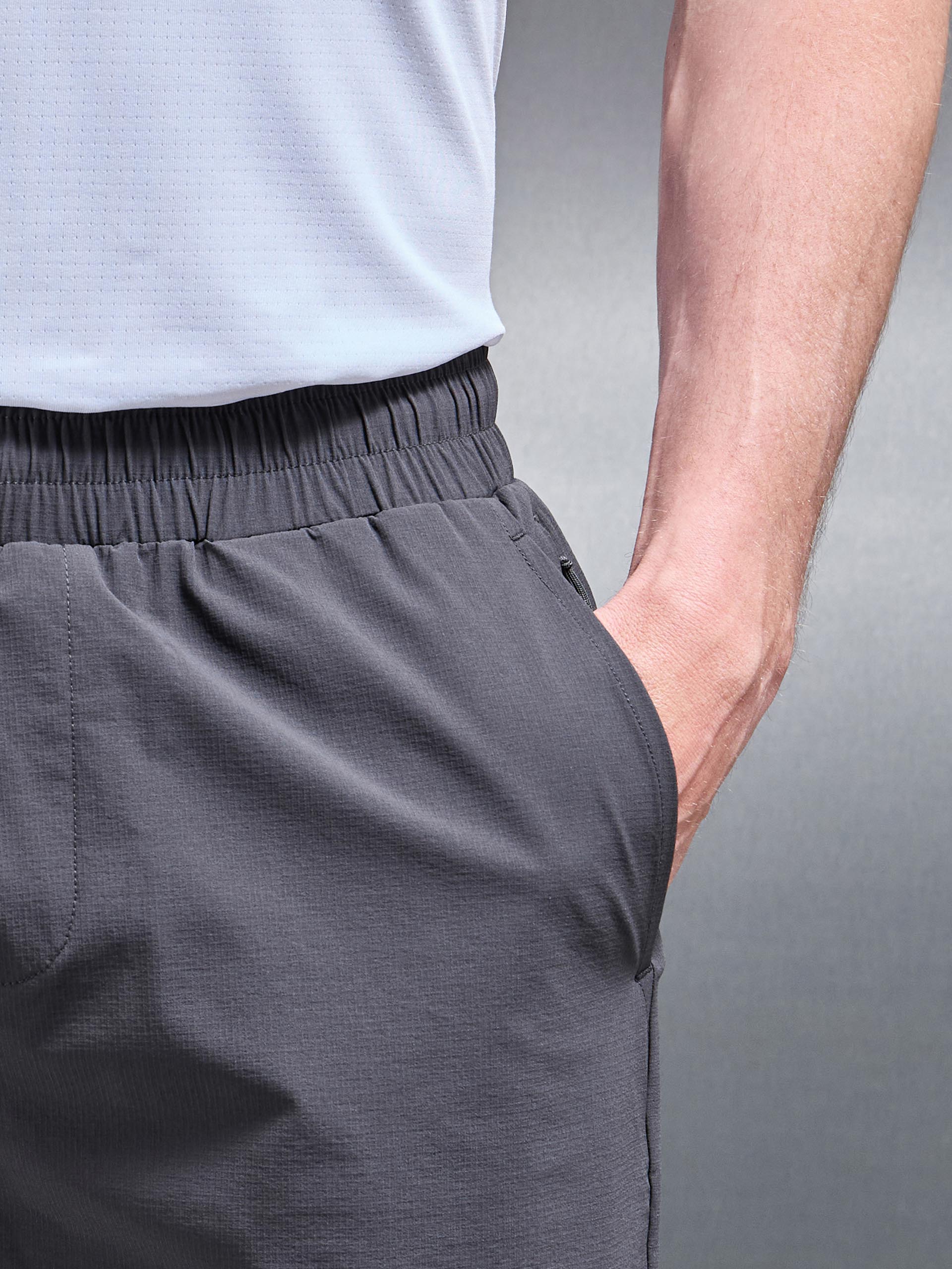 Active Tech Short in Grey - Image 3