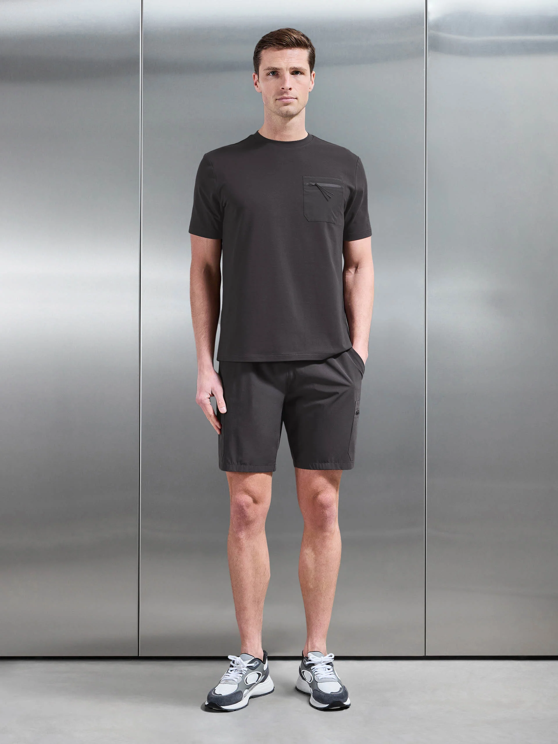 Active Technical Cargo Short in Grey - Image 2