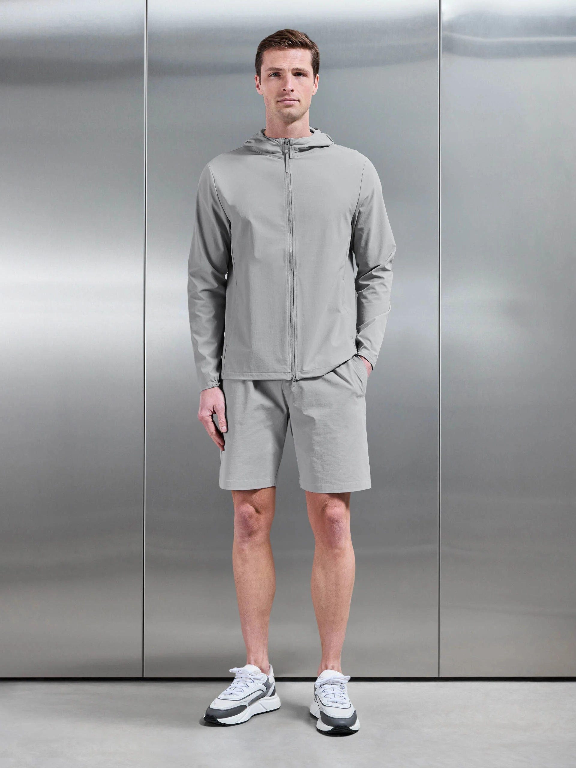 Active Technical Short in Mid Grey - Image 2