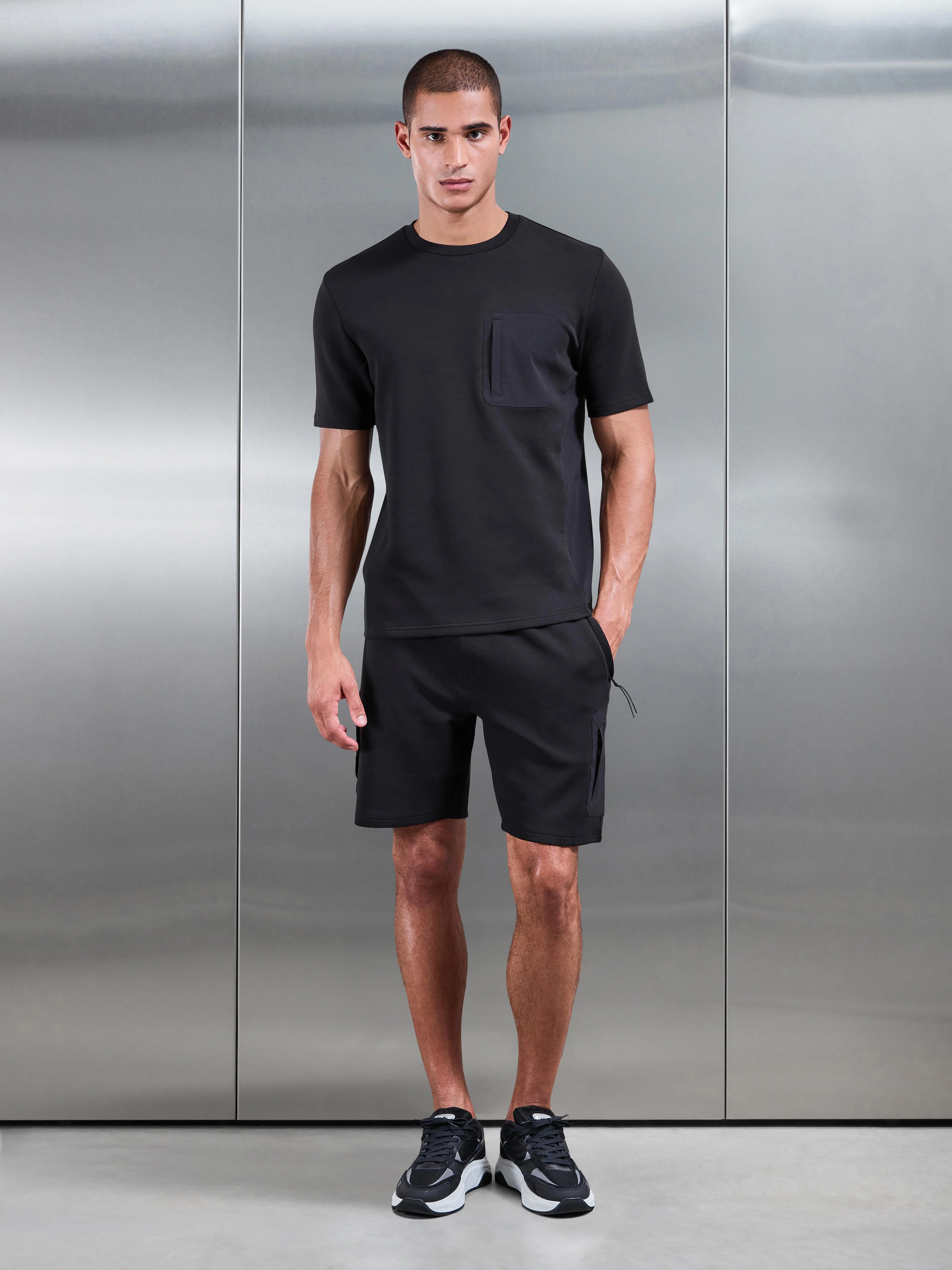 AirTech Hybrid Cargo Short in Black - Image 2