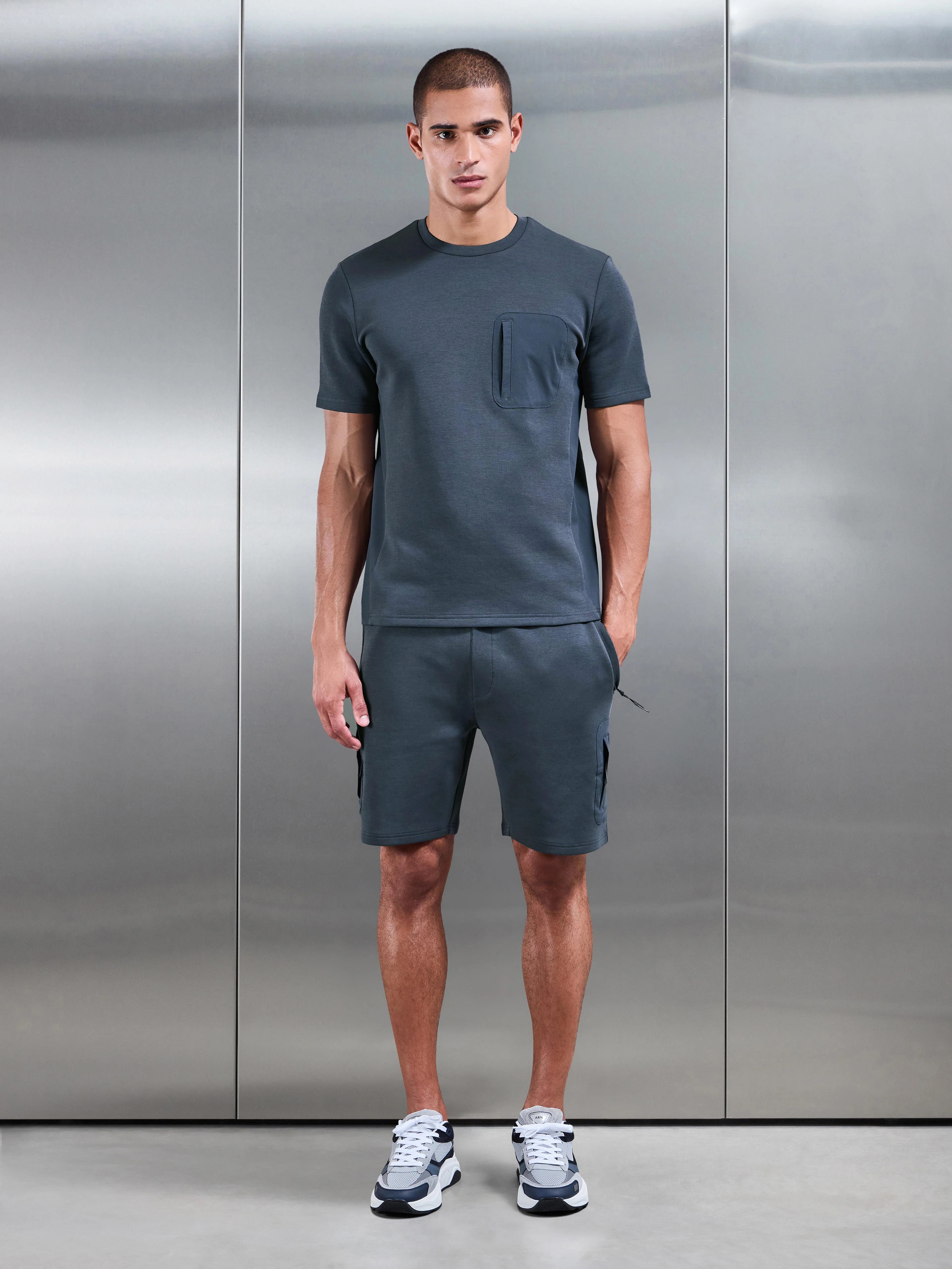 AirTech Hybrid Cargo Short in Slate Blue - Image 2