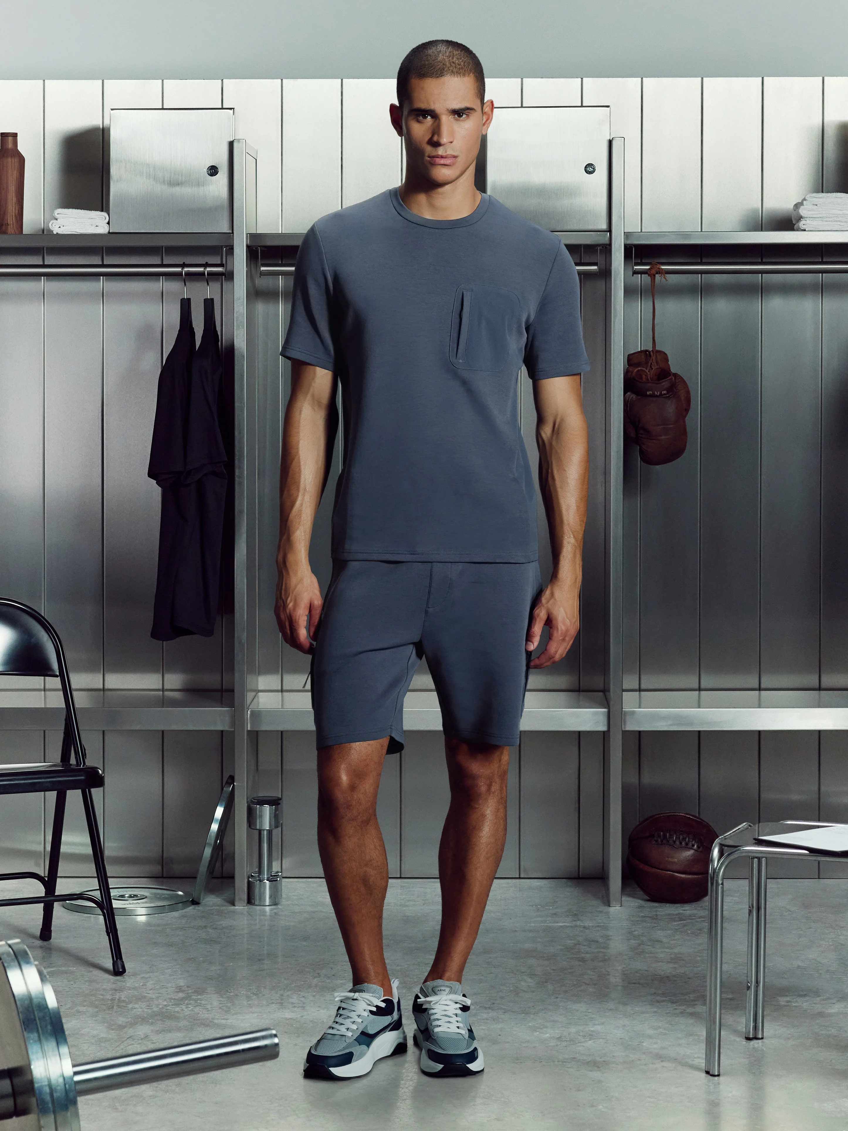AirTech Hybrid Cargo Short in Slate Blue - Image 6