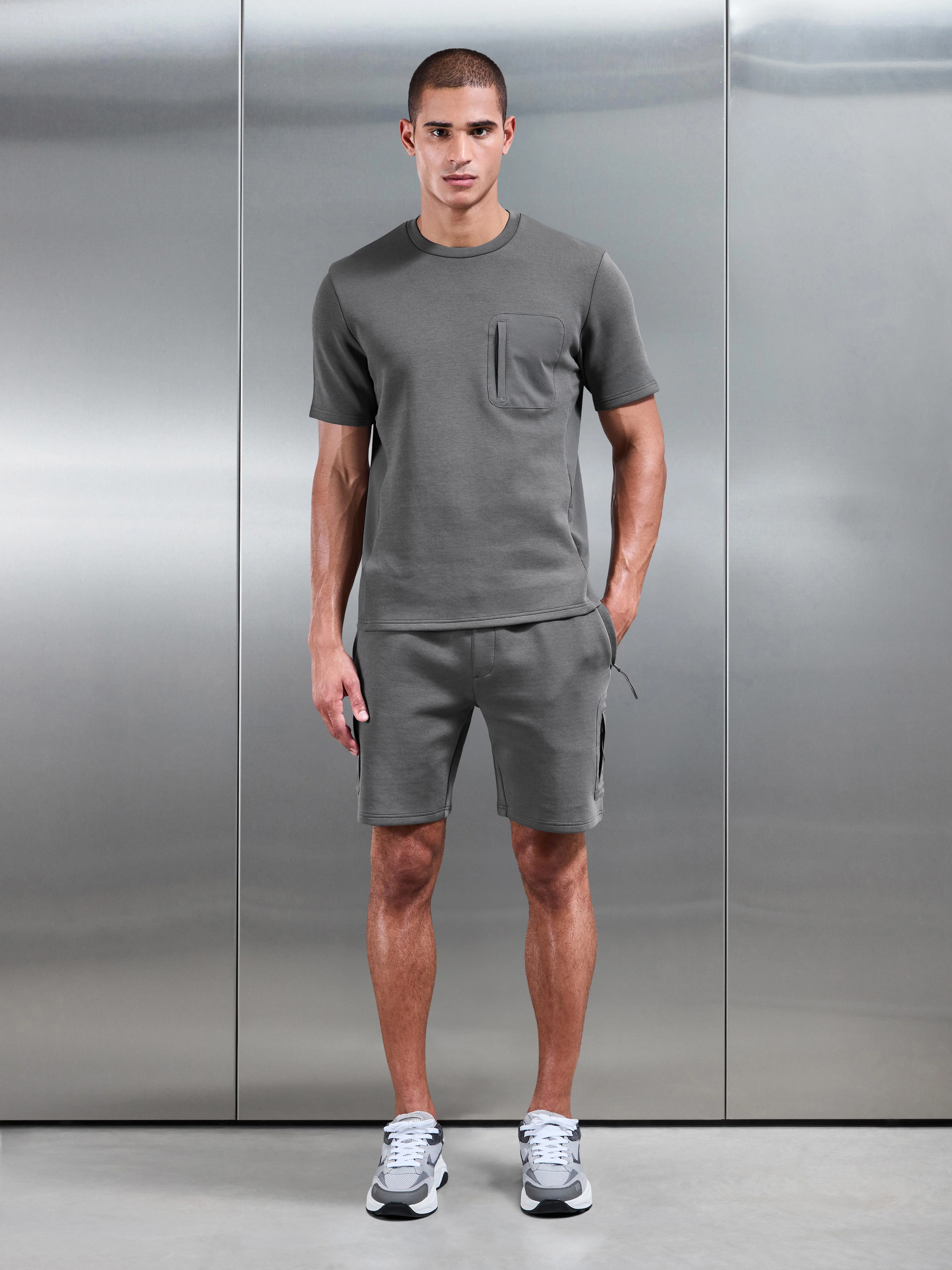 AirTech Hybrid Pocket T-Shirt in Grey - Image 2