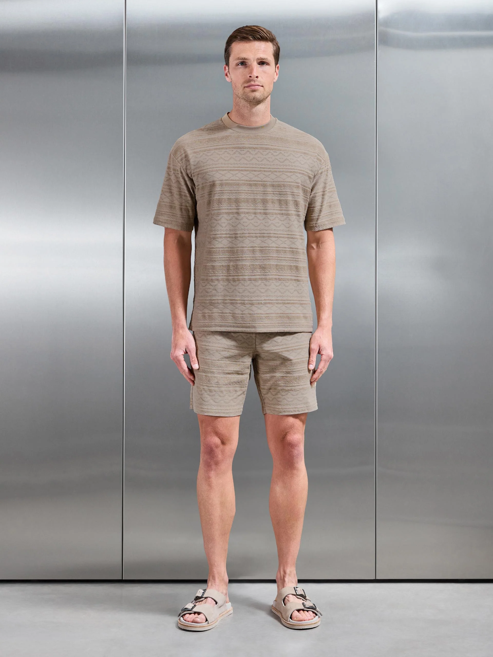 Aztec 2.0 Relaxed Fit T-Shirt in Stone - Image 2