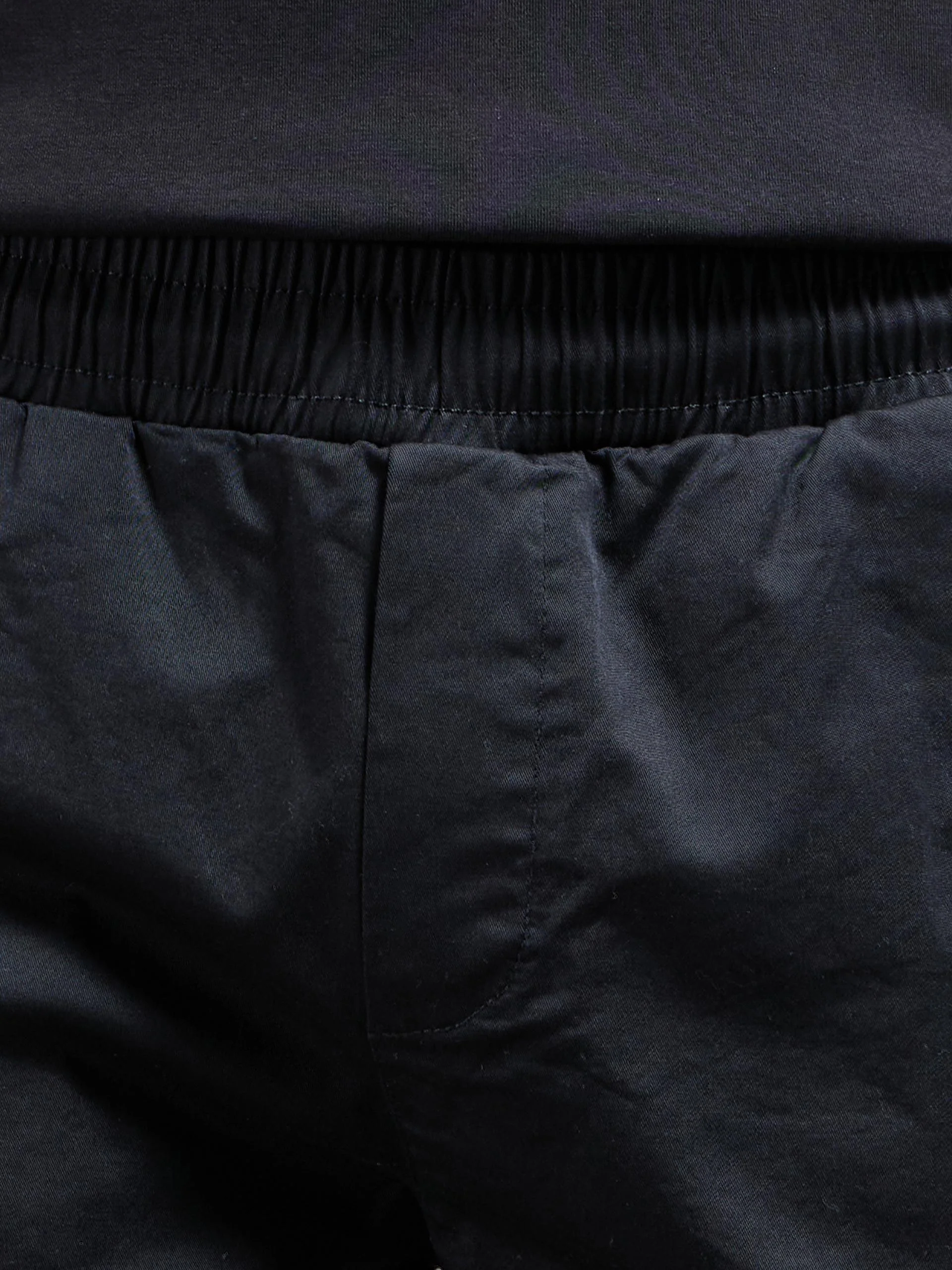 Cotton Drawstring Cargo Short in Black - Image 6