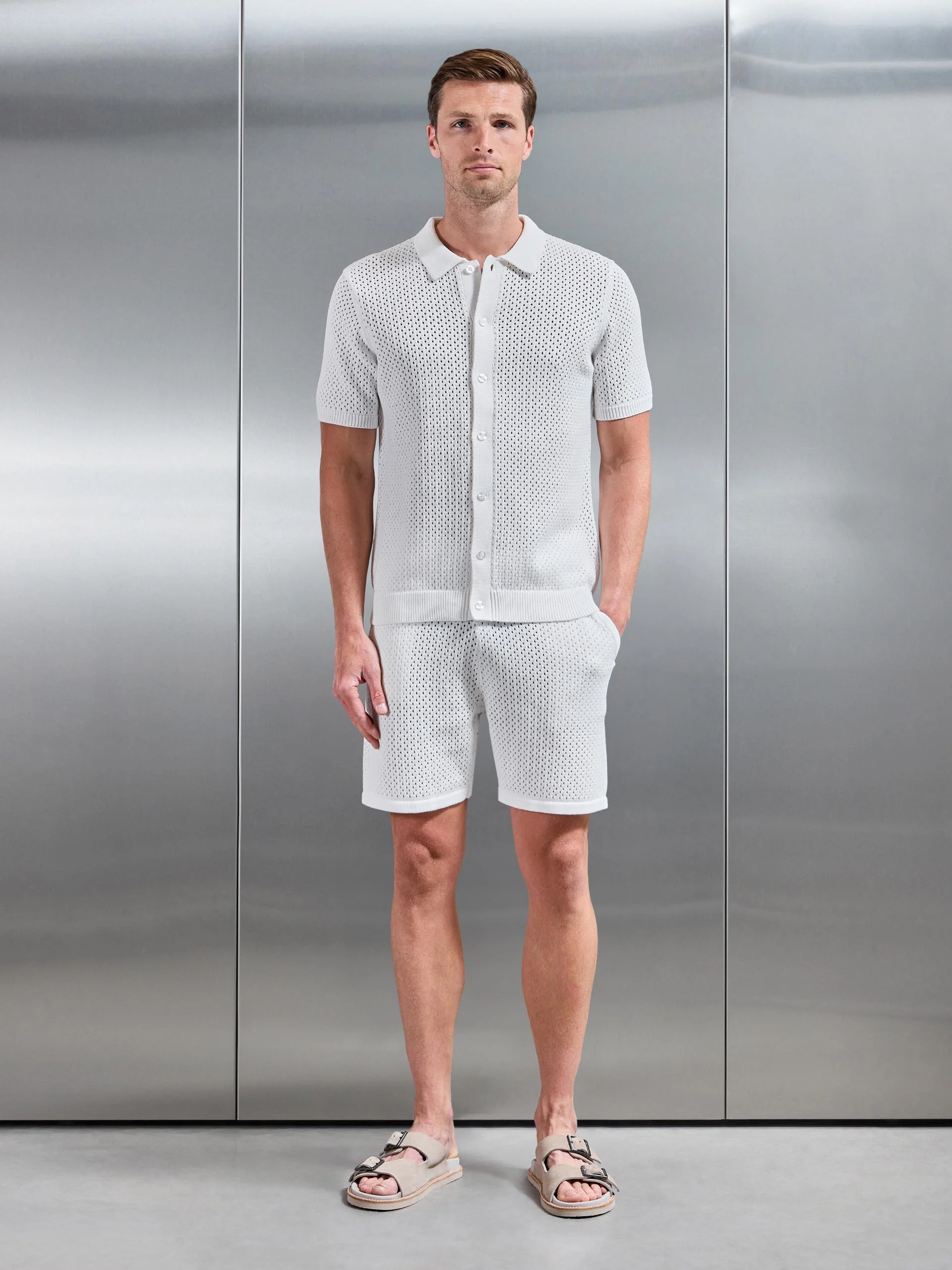 Crochet Shirt in Off White - Image 2