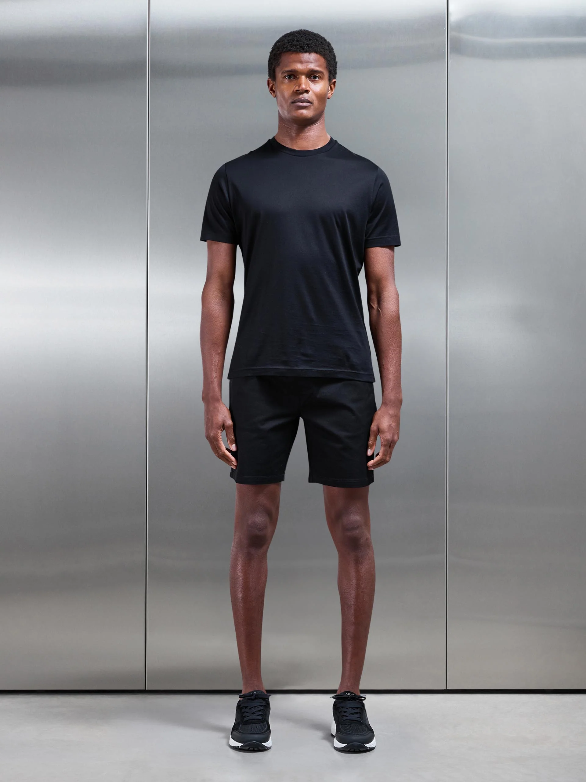 Drawstring Chino Short in Black - Image 2