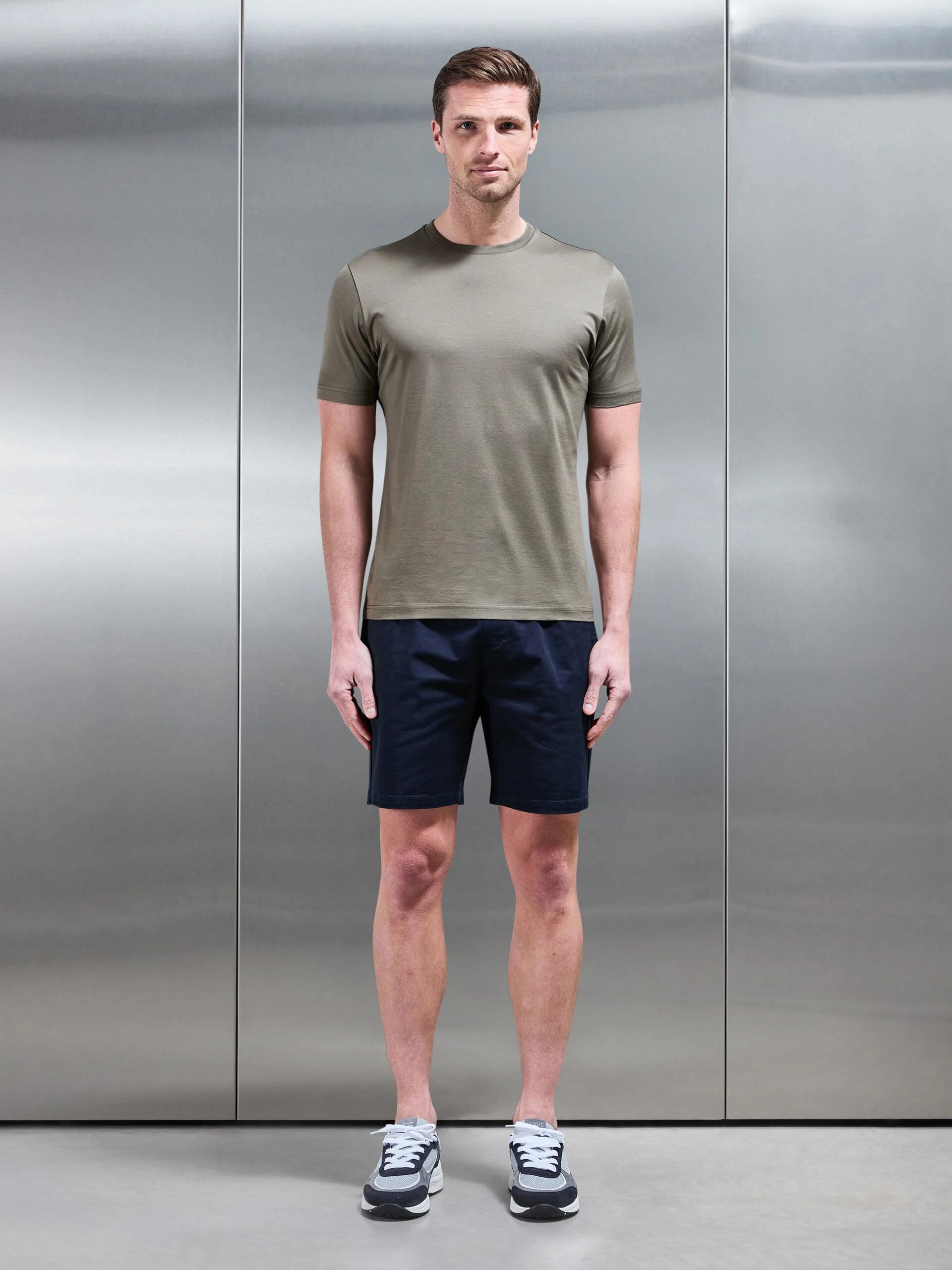 Drawstring Chino Short in Navy - Image 2