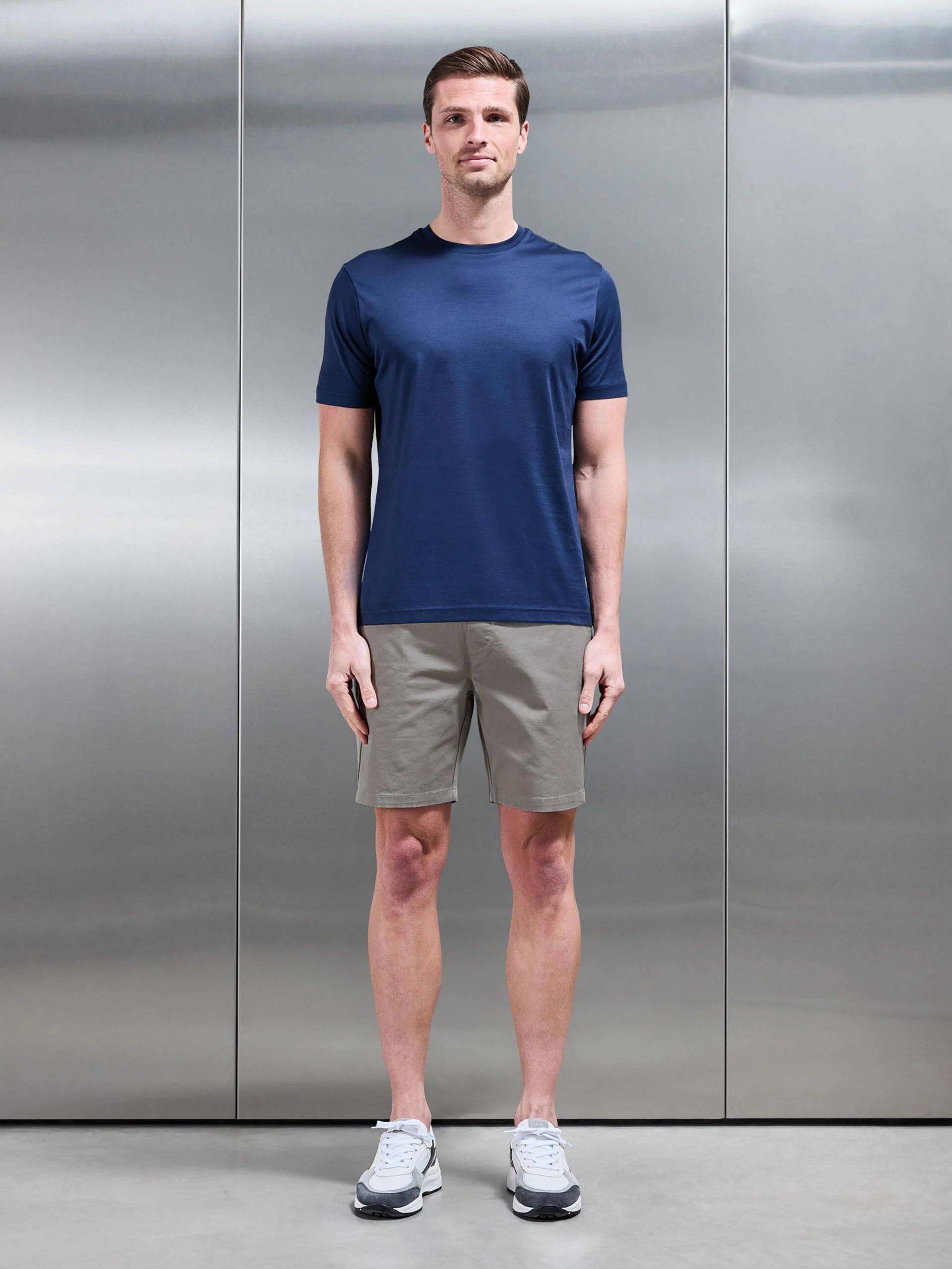 Drawstring Chino Short in Stone - Image 2