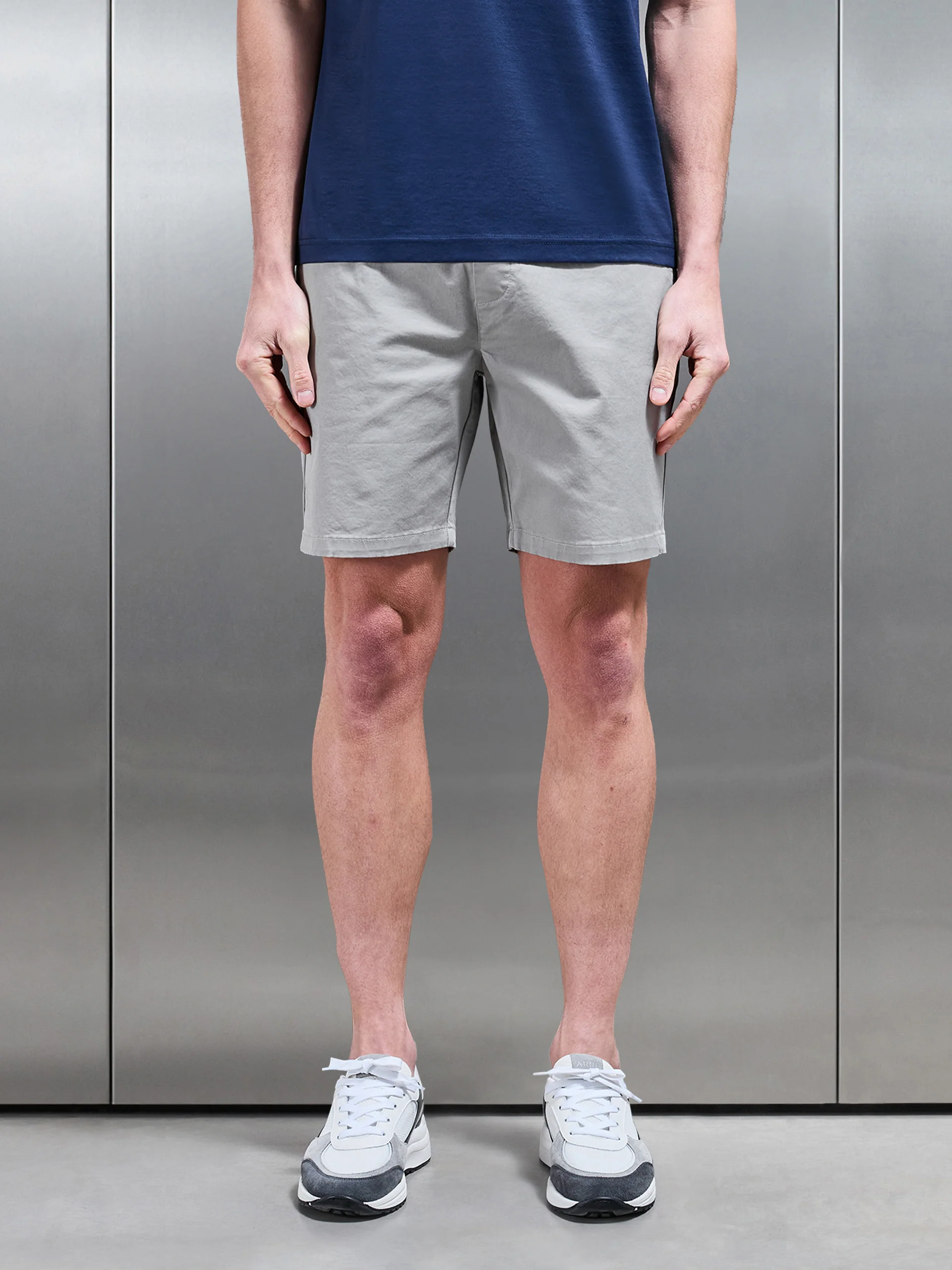 Drawstring Chino Short in Stone - Image 3