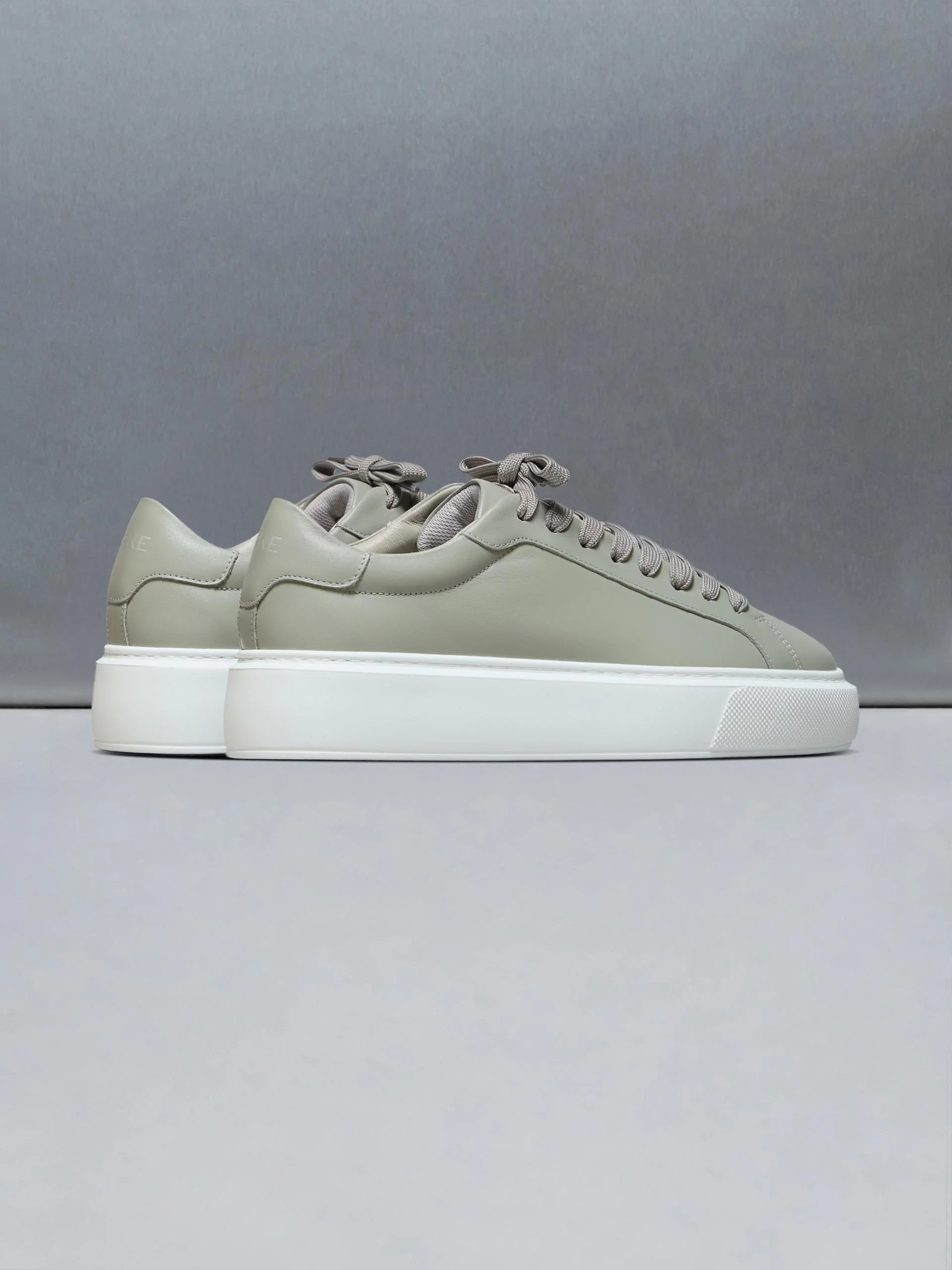 Essential Leather Trainer in Olive - Image 4