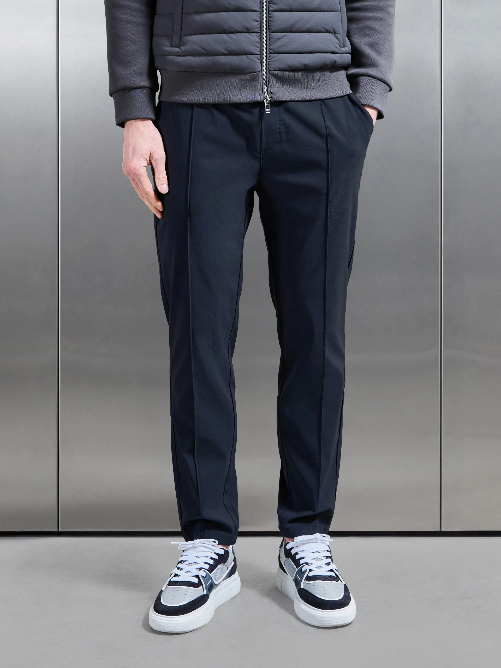 Essential Nylon Trouser in Navy