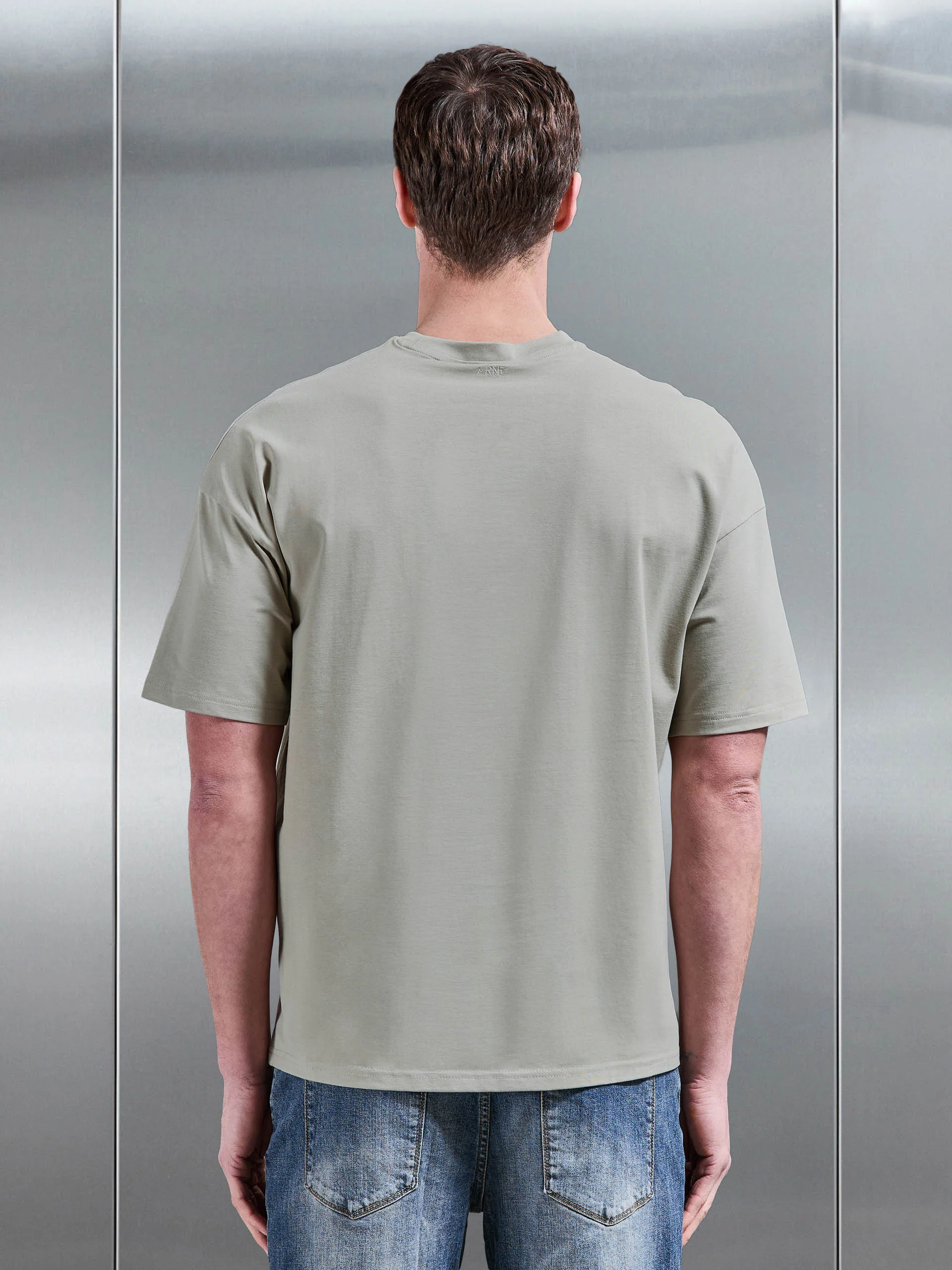 Essential Relaxed Cotton T-Shirt in Stone - Image 3
