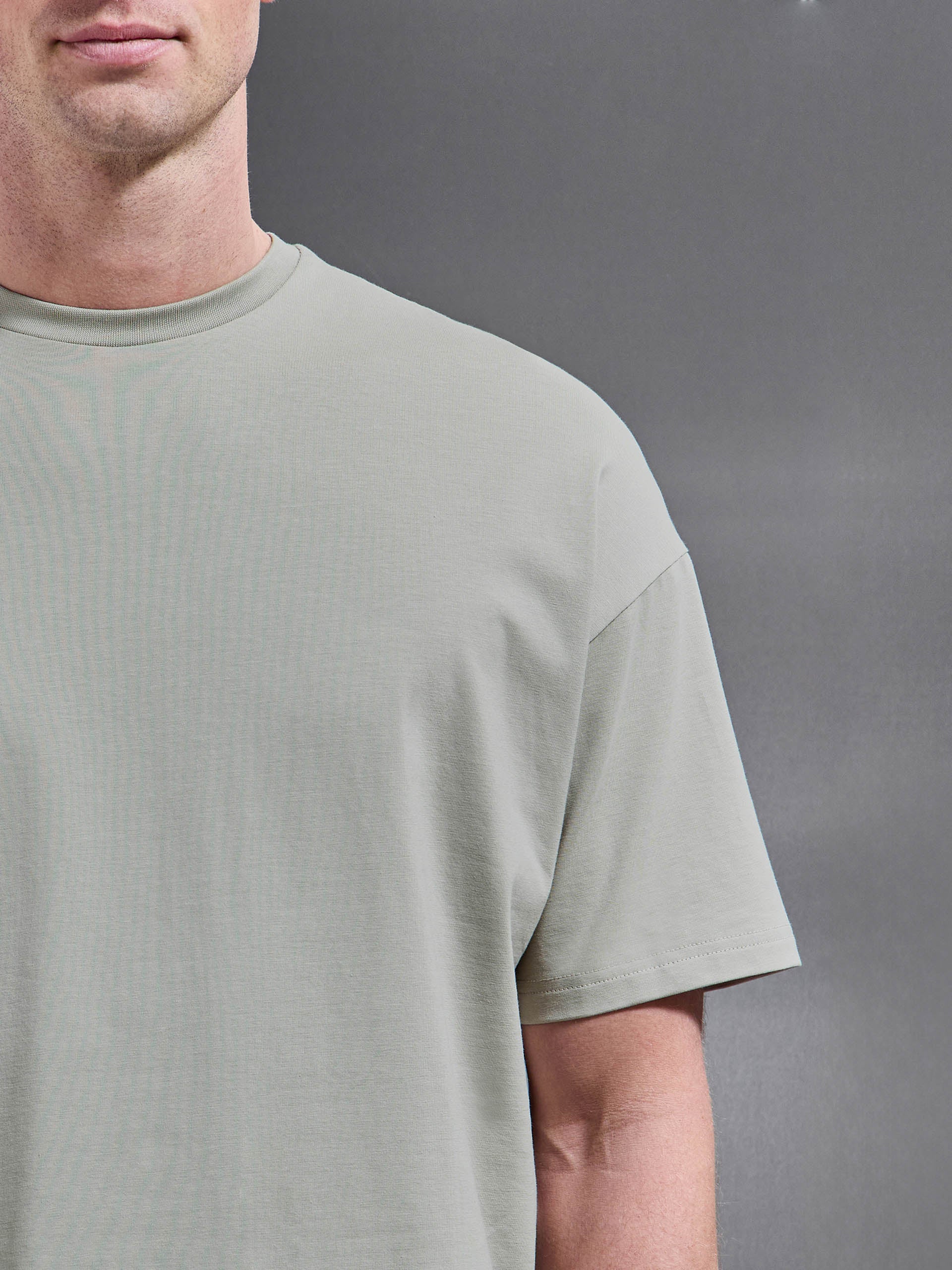 Essential Relaxed Cotton T-Shirt in Stone - Image 4