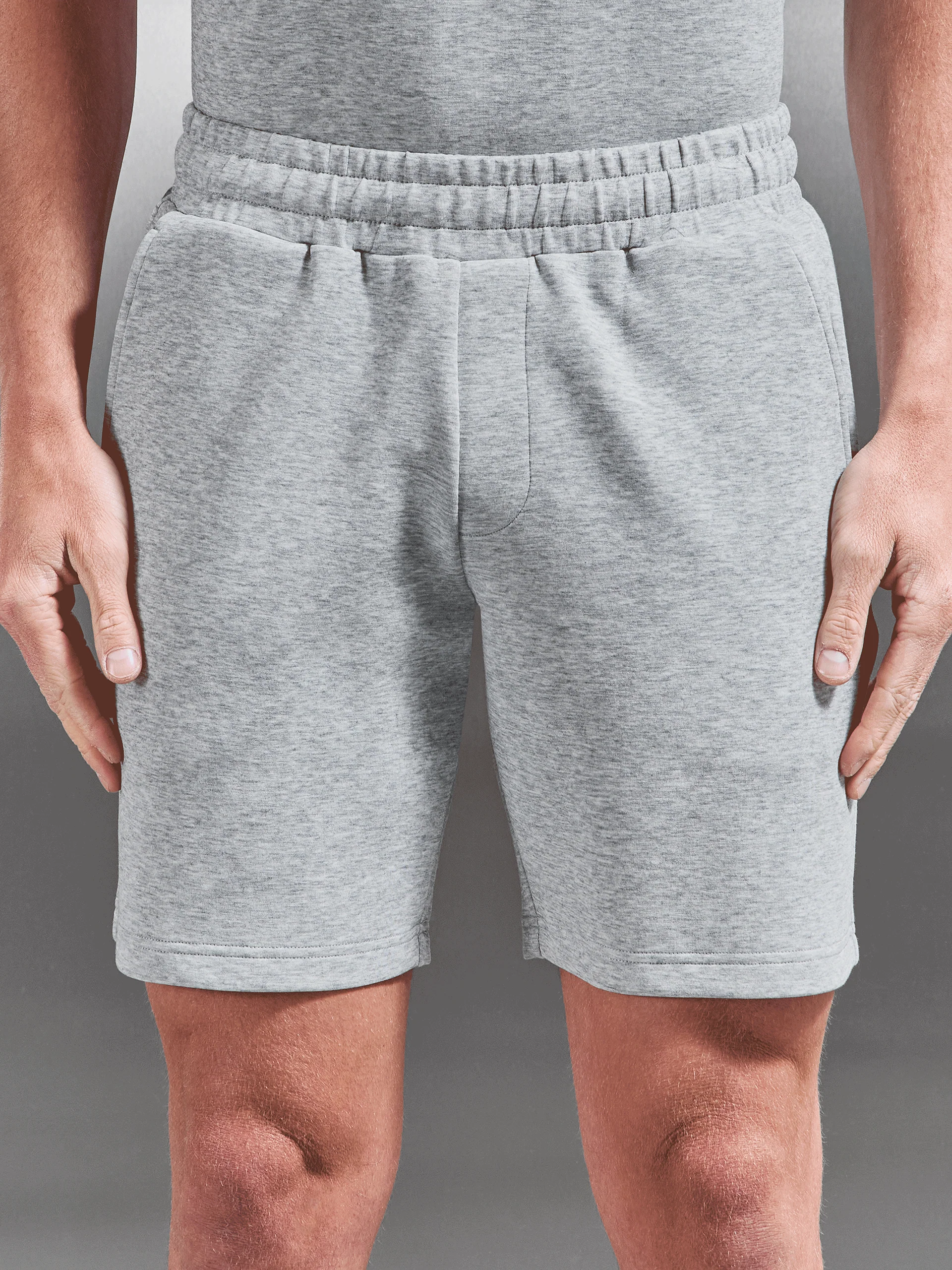 Everyday Luxe Relaxed Short in Marl Grey - Image 3