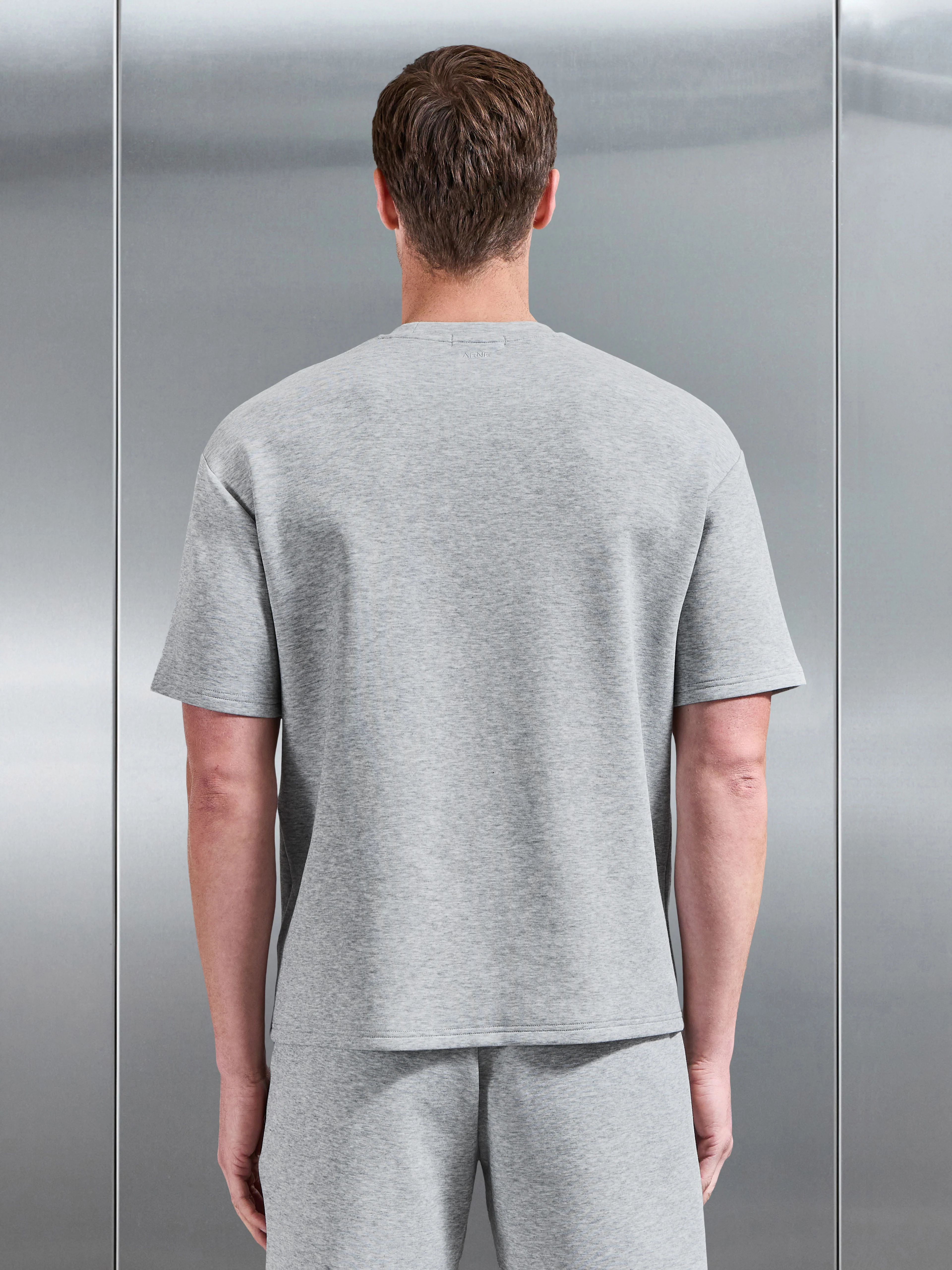 Everyday Luxe Relaxed T-Shirt in Marl Grey - Image 4