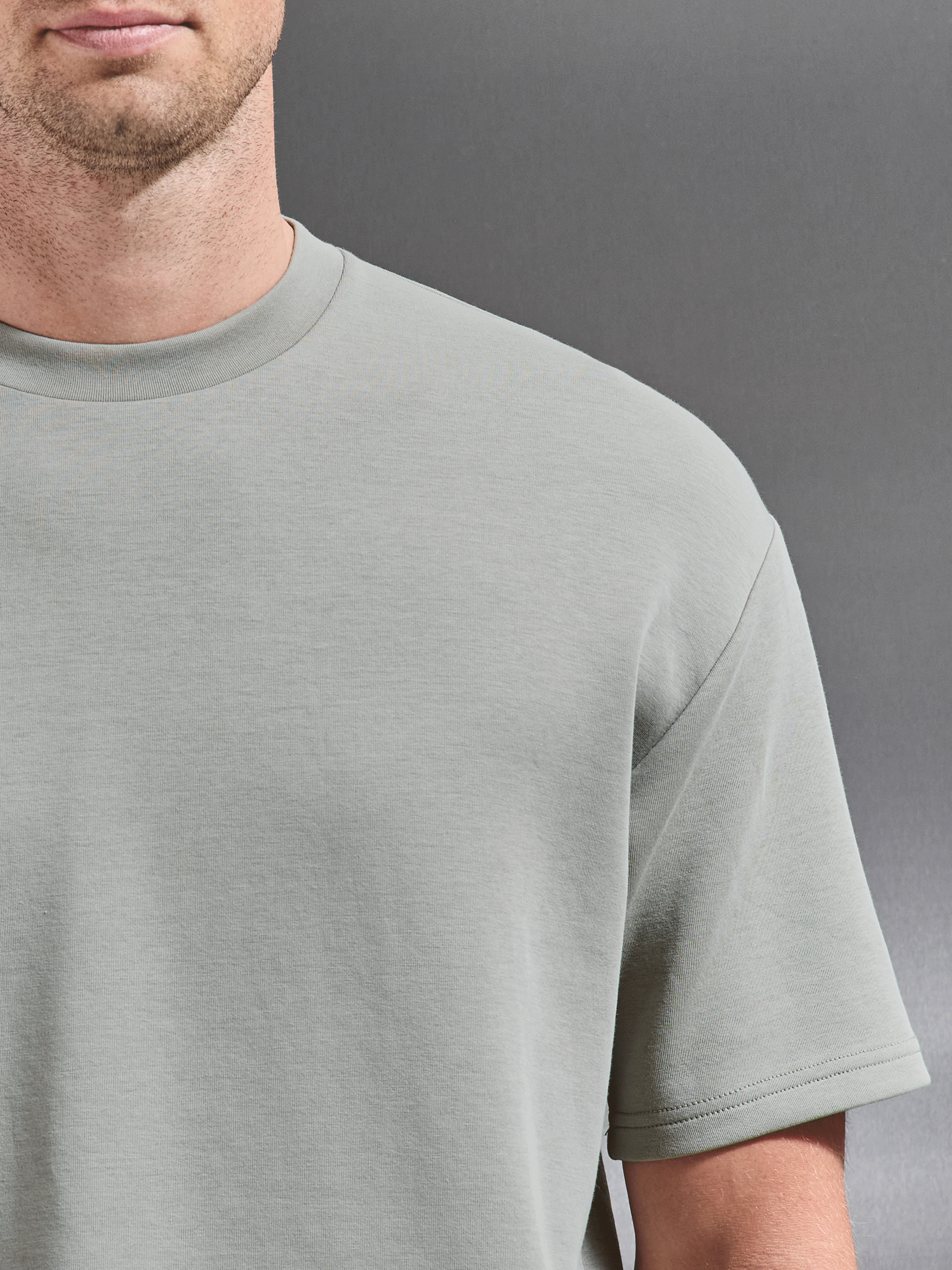 Everyday Luxe Relaxed T-Shirt in Stone - Image 3