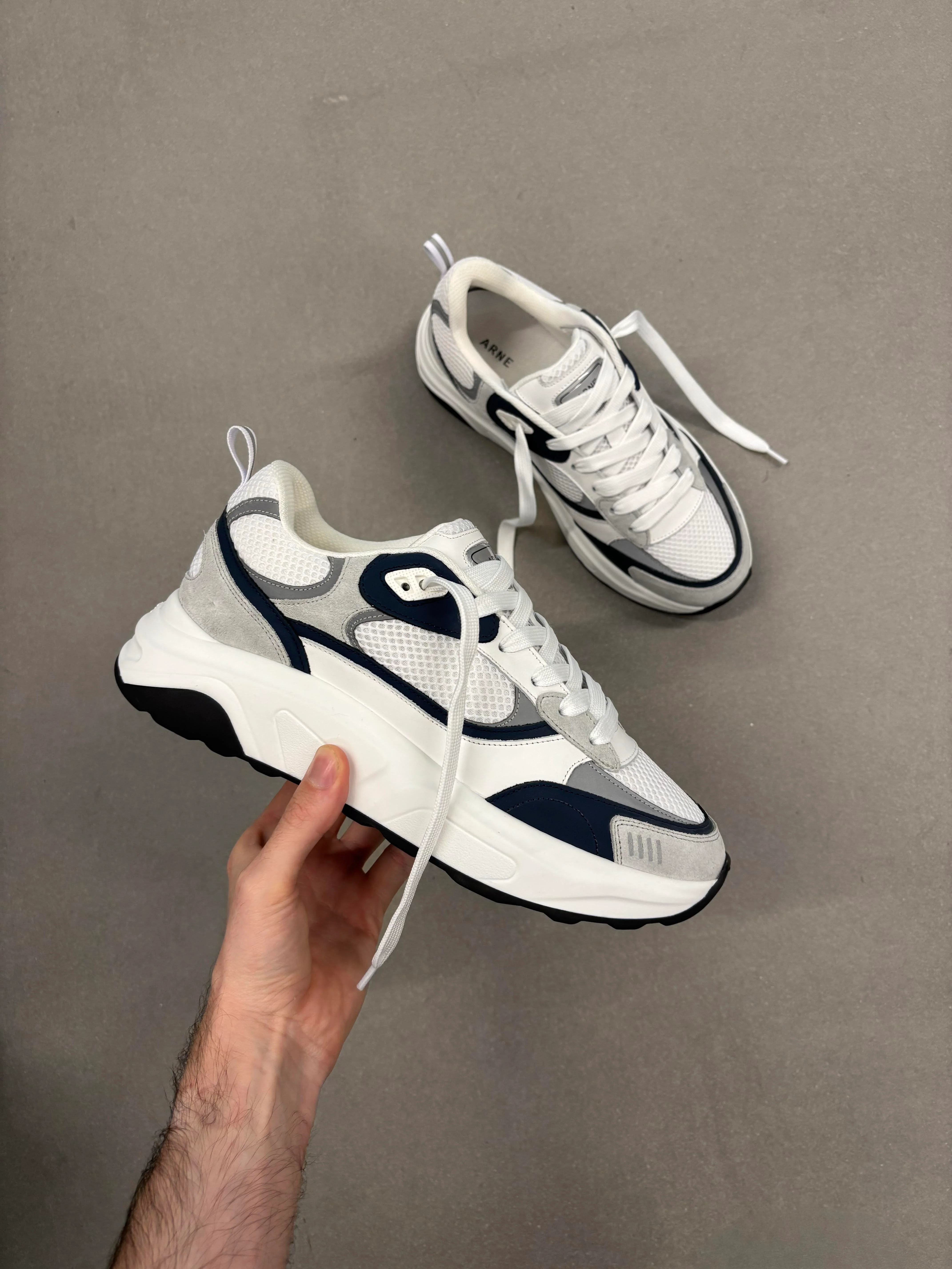 Flow Runner in White Navy - Image 6