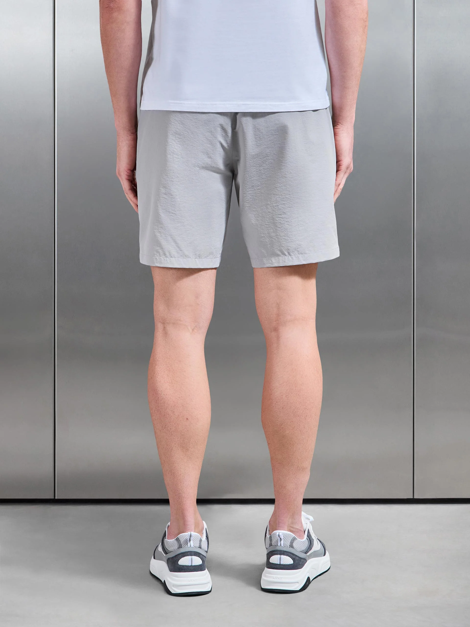 Front Pocket Technical Cargo Short in Mid Grey - Image 3