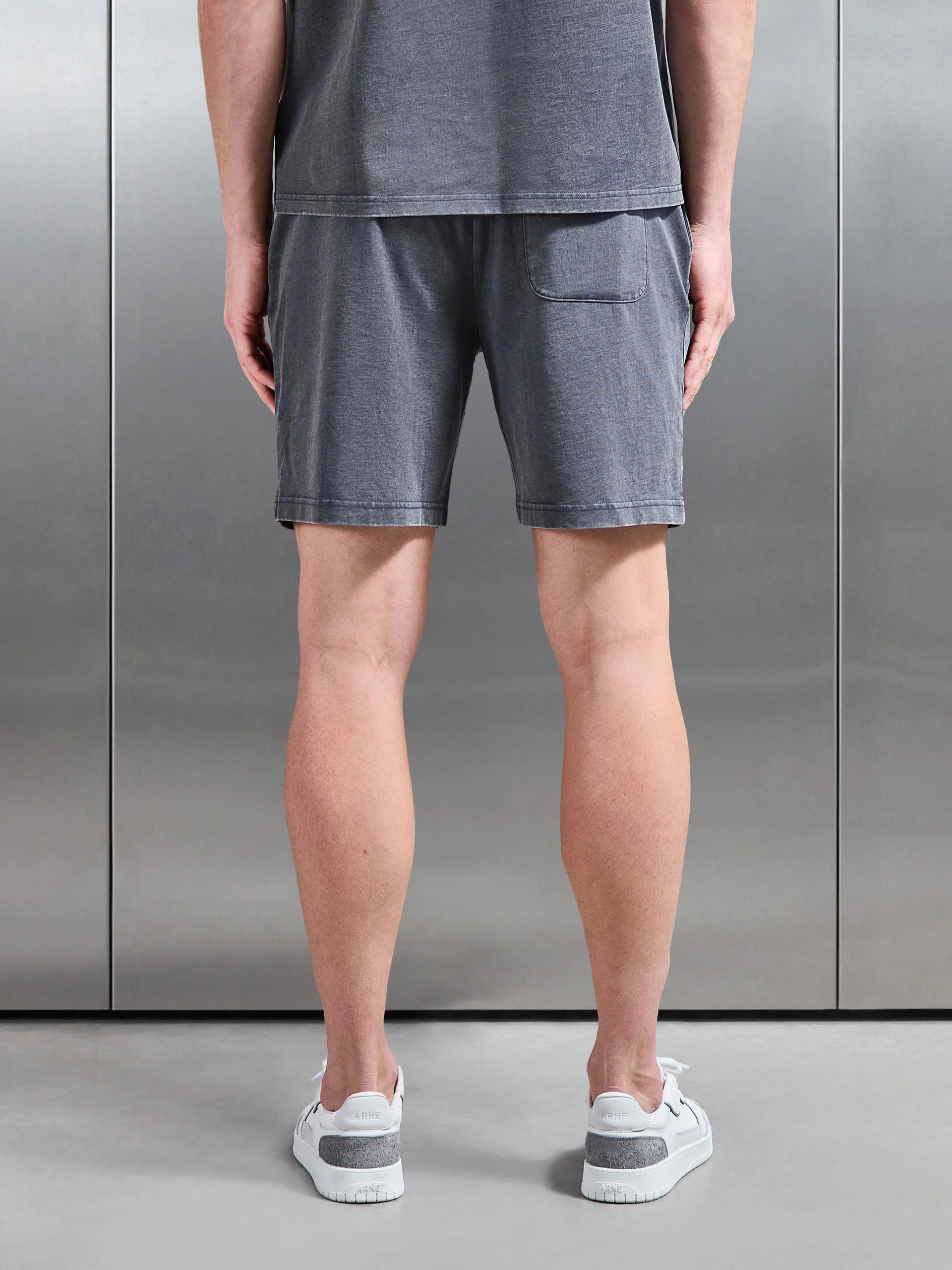 Garment Dye Relaxed Short in Grey - Image 6