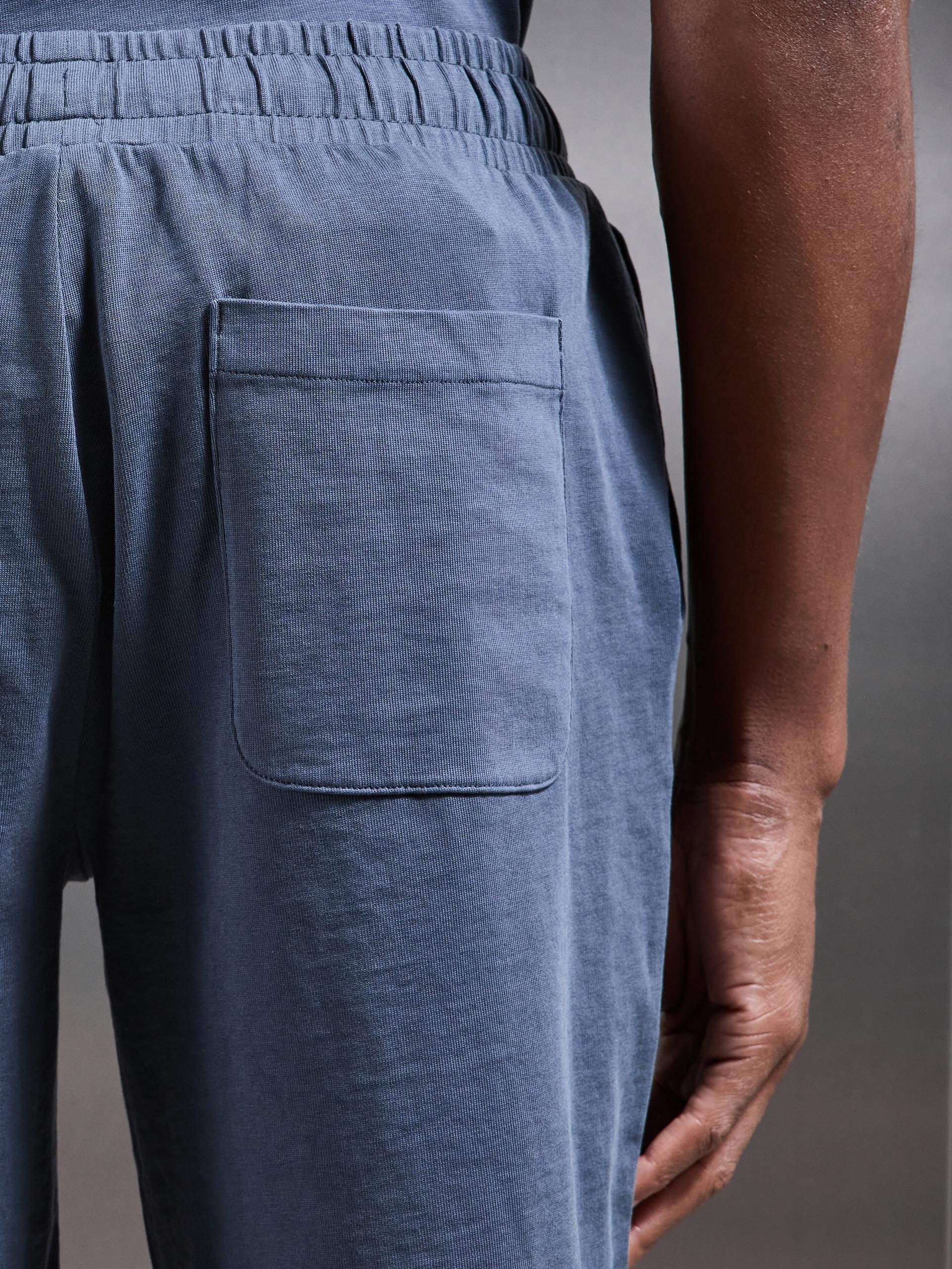 Garment Dye Relaxed Short in Slate Blue - Image 5