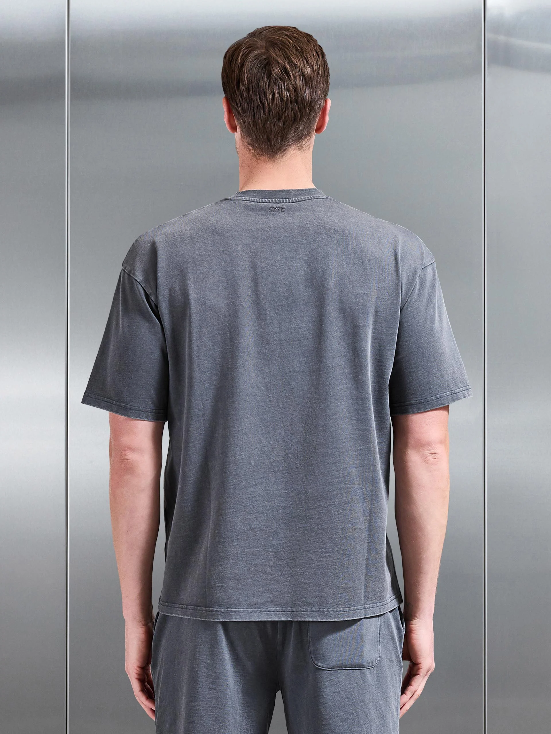 Garment Dye Relaxed T-Shirt in Grey - Image 4