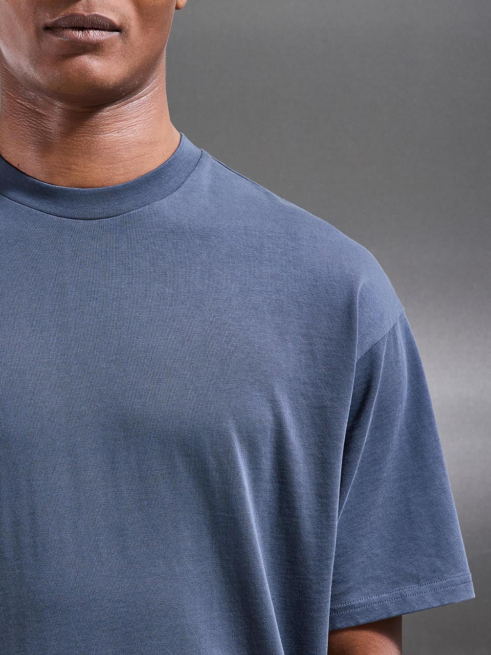 Garment Dye Relaxed T-Shirt in Slate Blue - Image 3
