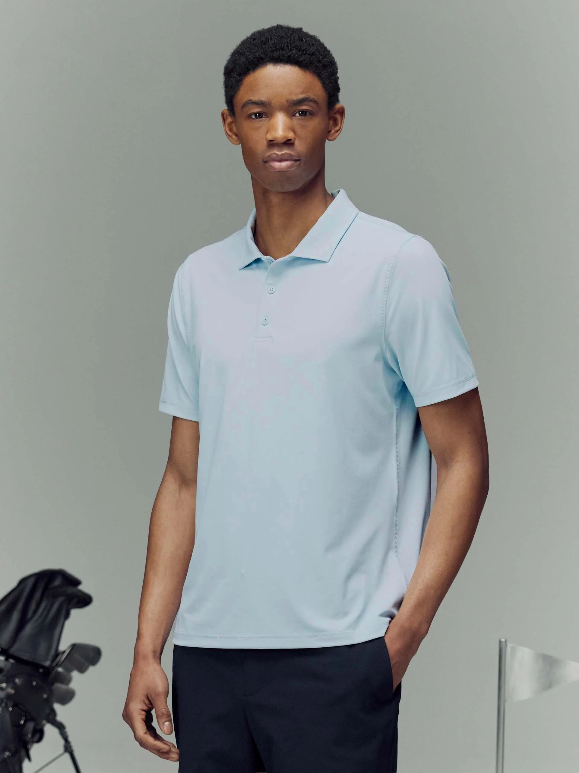 Golf Polo Shirt in Light Blue