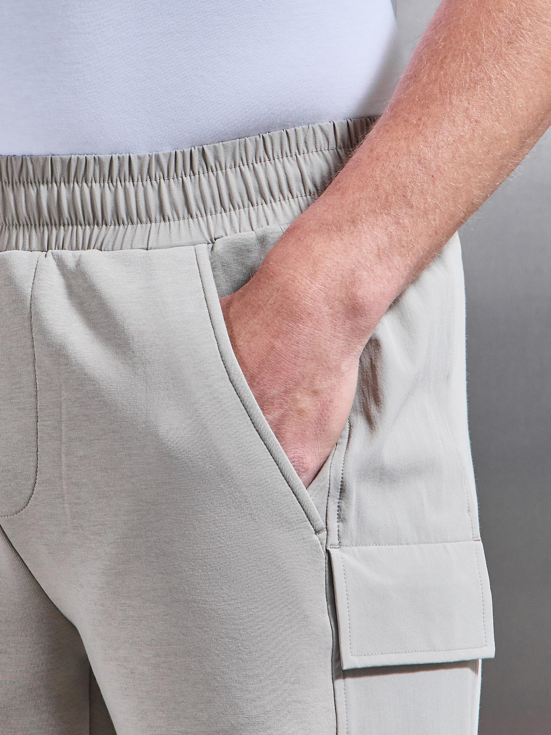 Hybrid Cargo Short in Stone - Image 5