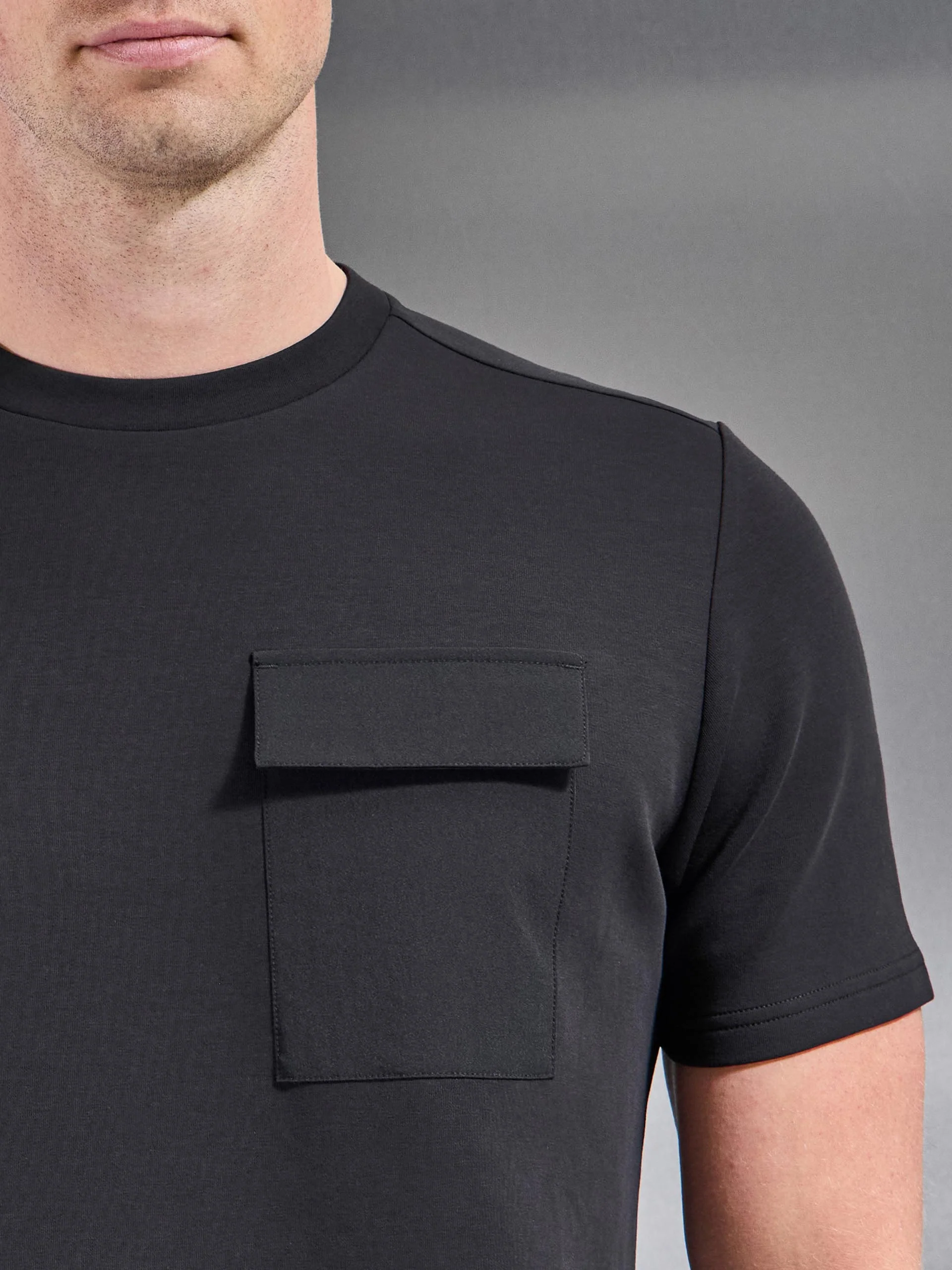 Hybrid Cargo T-Shirt in Black - Image 4