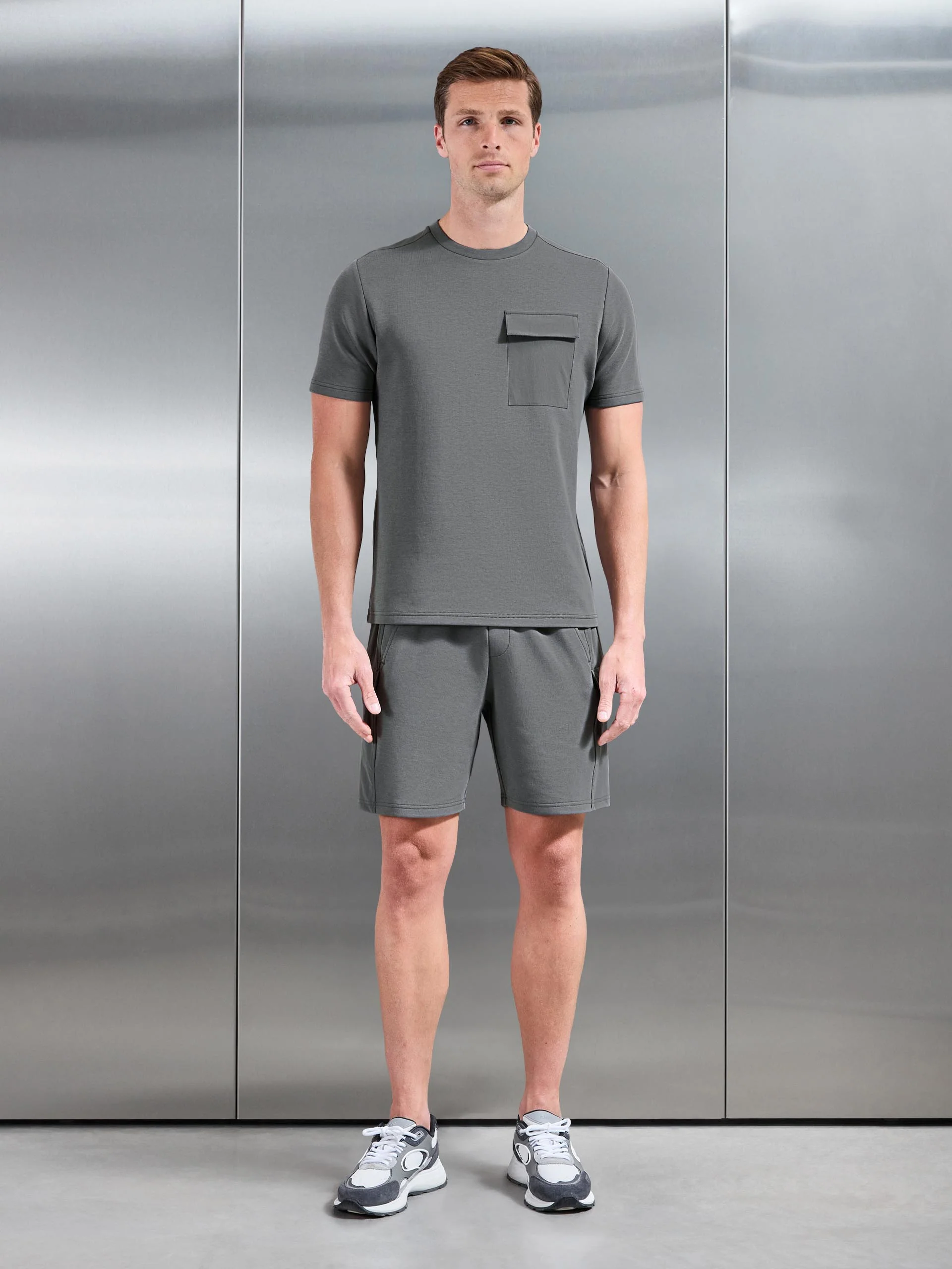 Hybrid Cargo T-Shirt in Grey - Image 2
