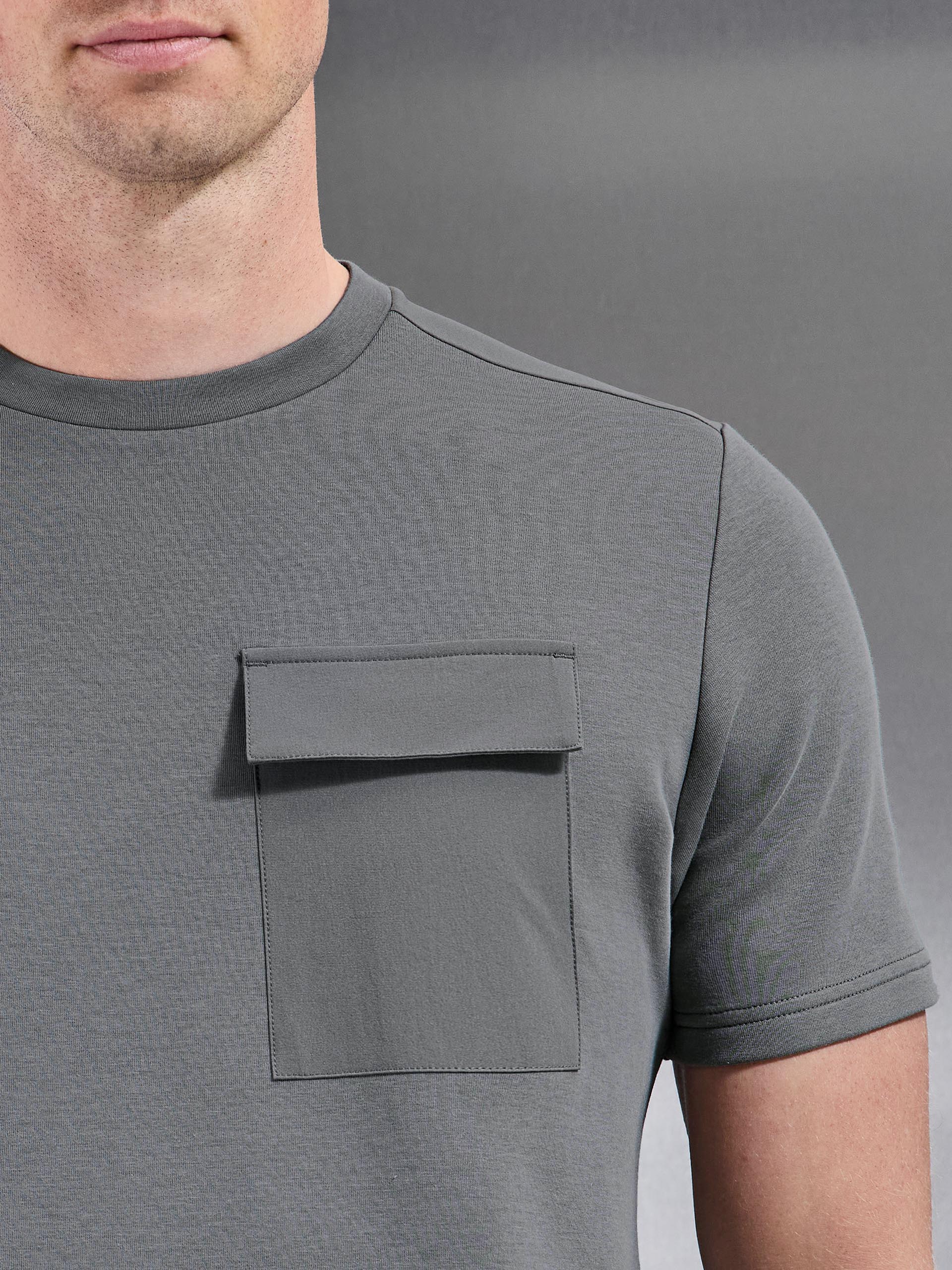 Hybrid Cargo T-Shirt in Grey - Image 3