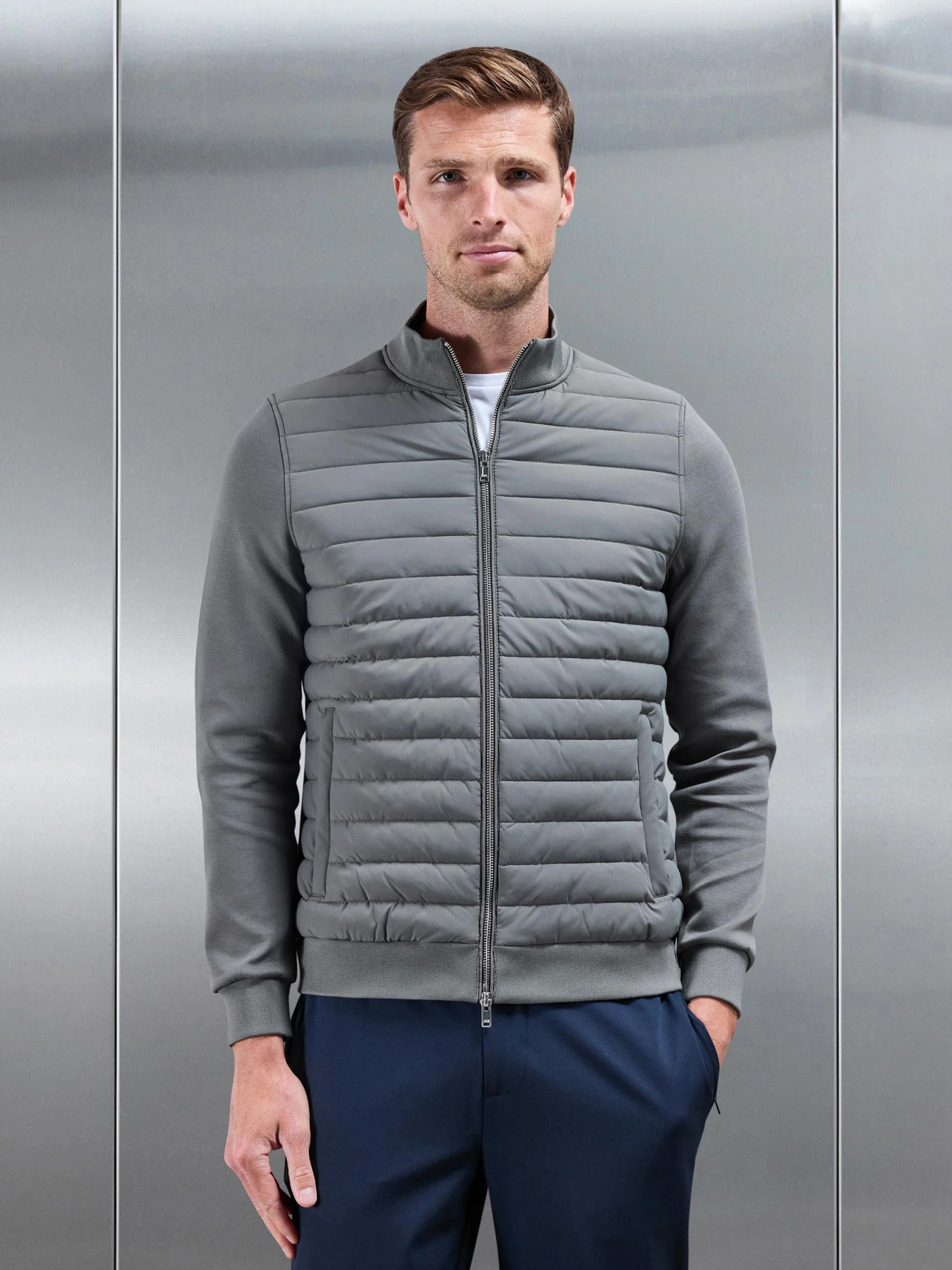 Hybrid Quilted Jacket in Sage