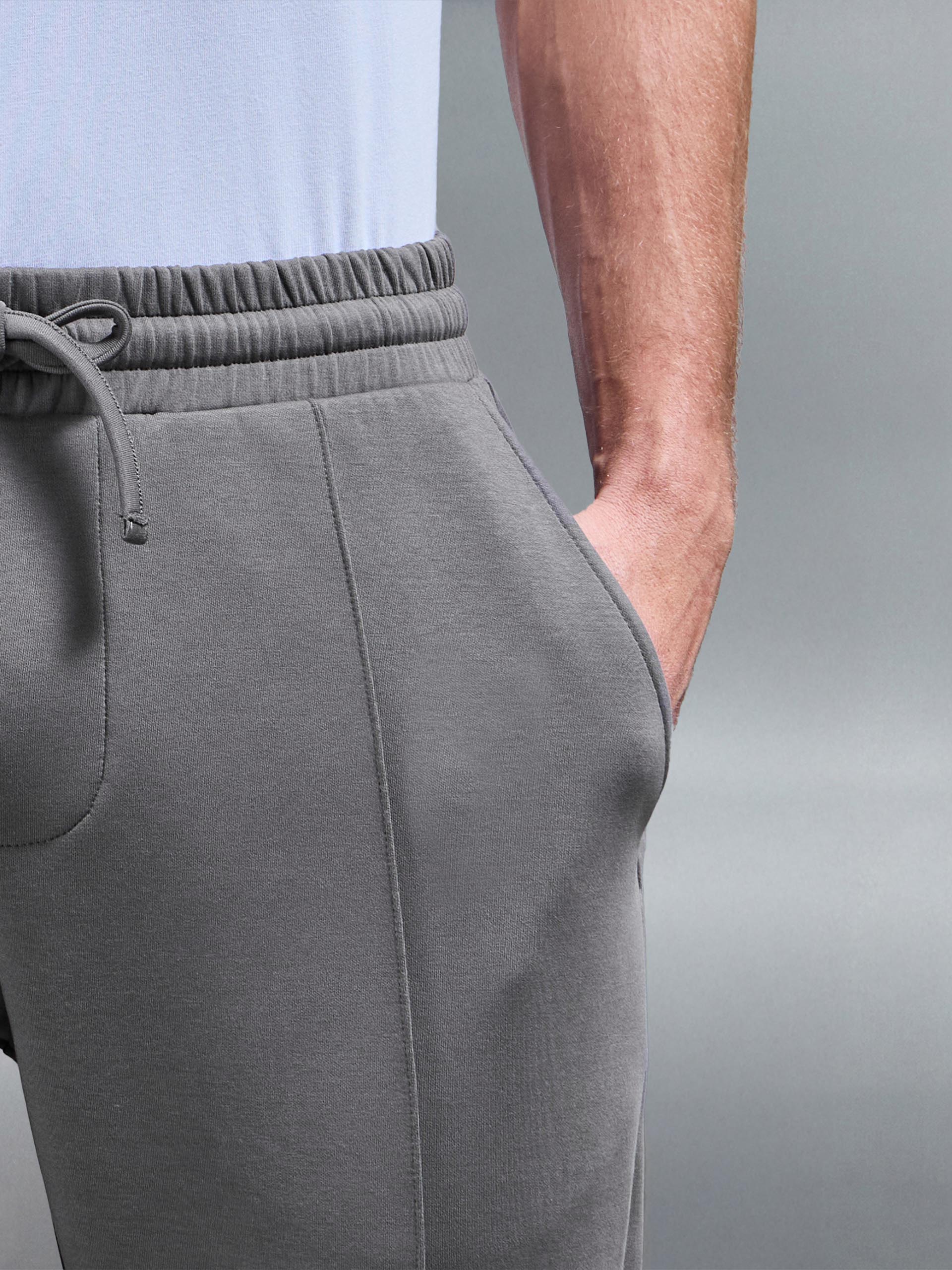 Interlock Jersey Tapered Jogger in Charcoal - Image 5