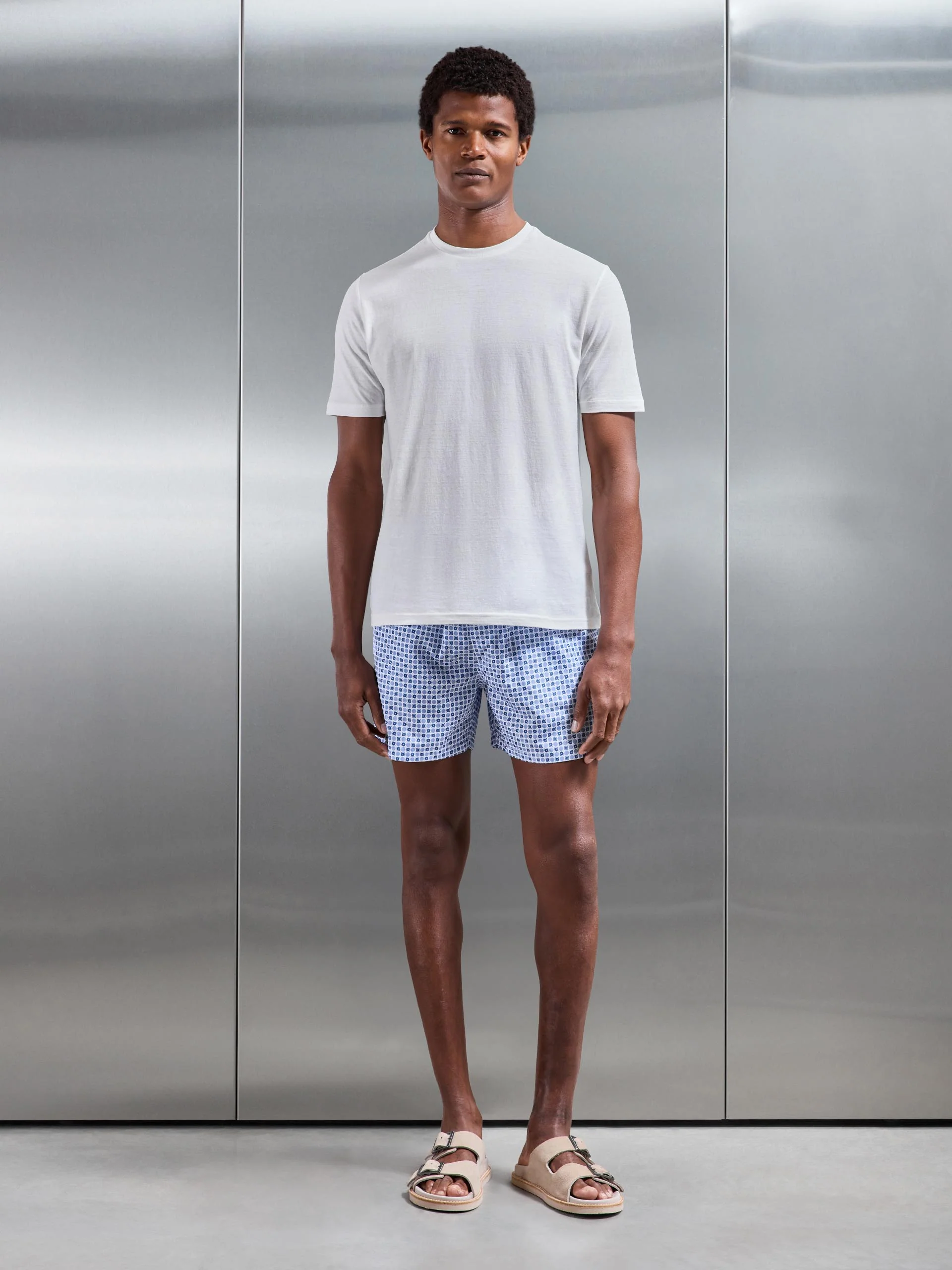 Linen Blend T-Shirt in White - Image 2