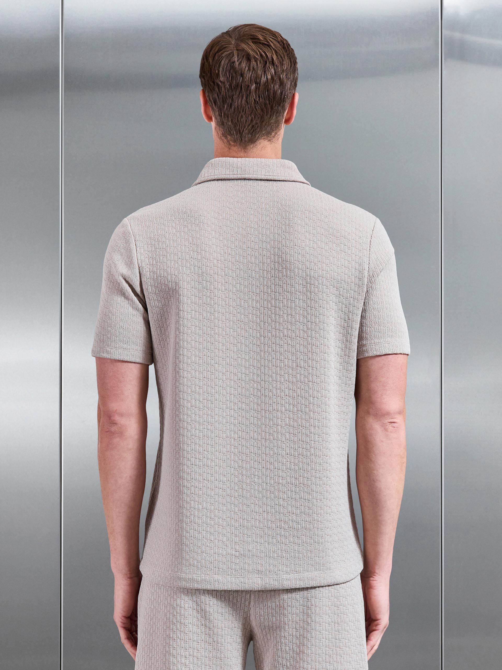 Resort Revere Collar Shirt in Stone - Image 3