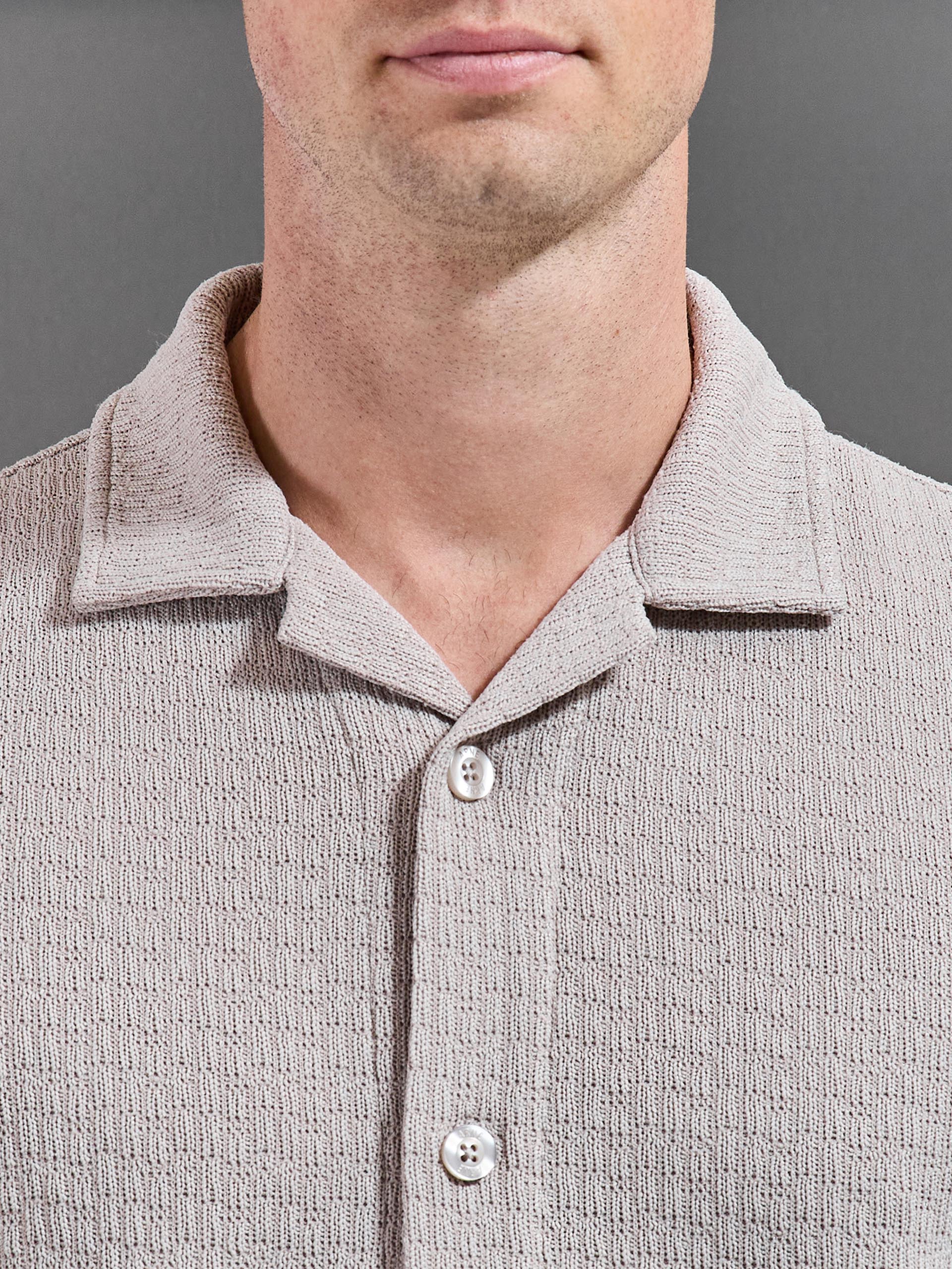 Resort Revere Collar Shirt in Stone - Image 4