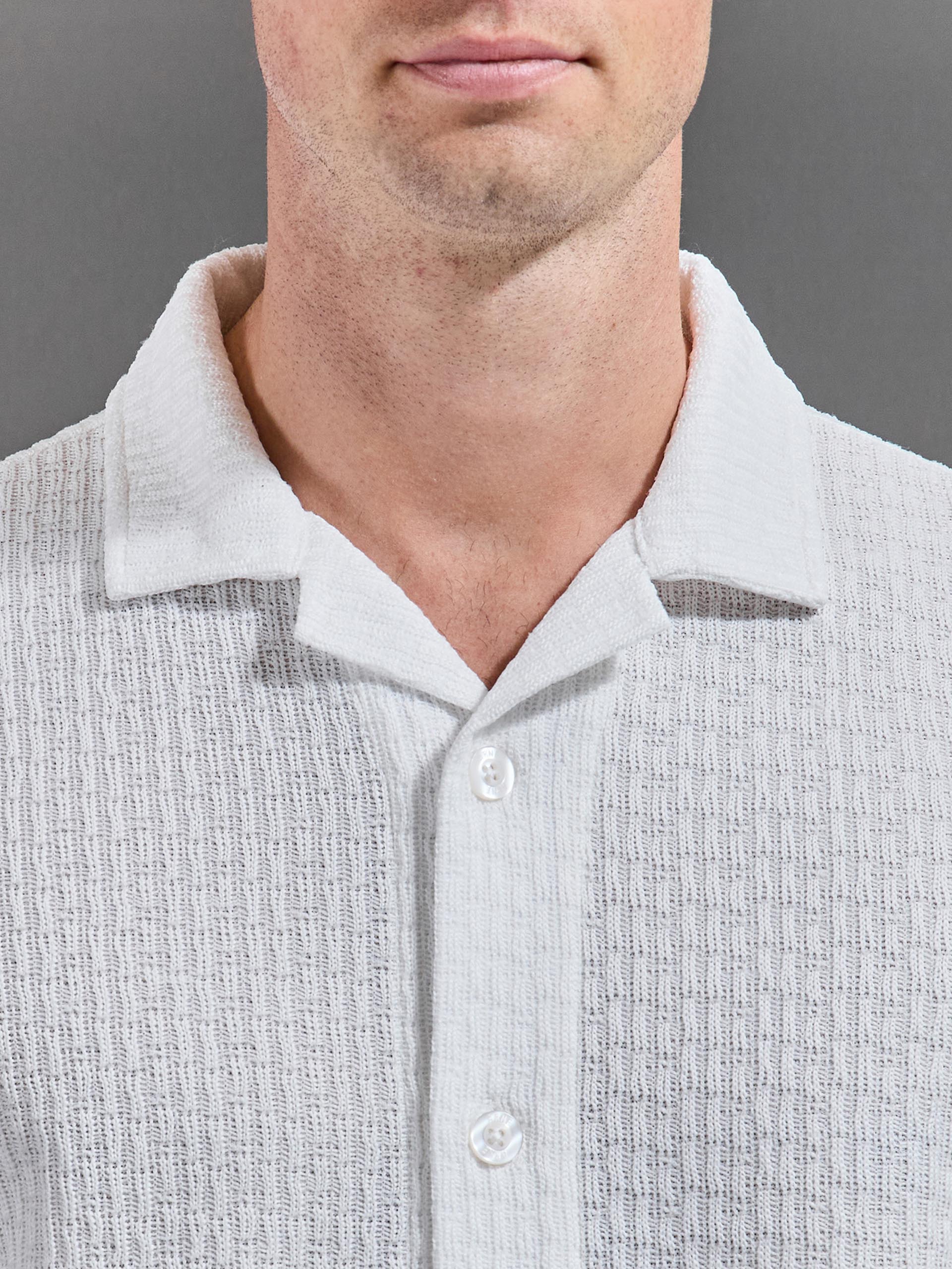 Resort Revere Collar Shirt in White - Image 4
