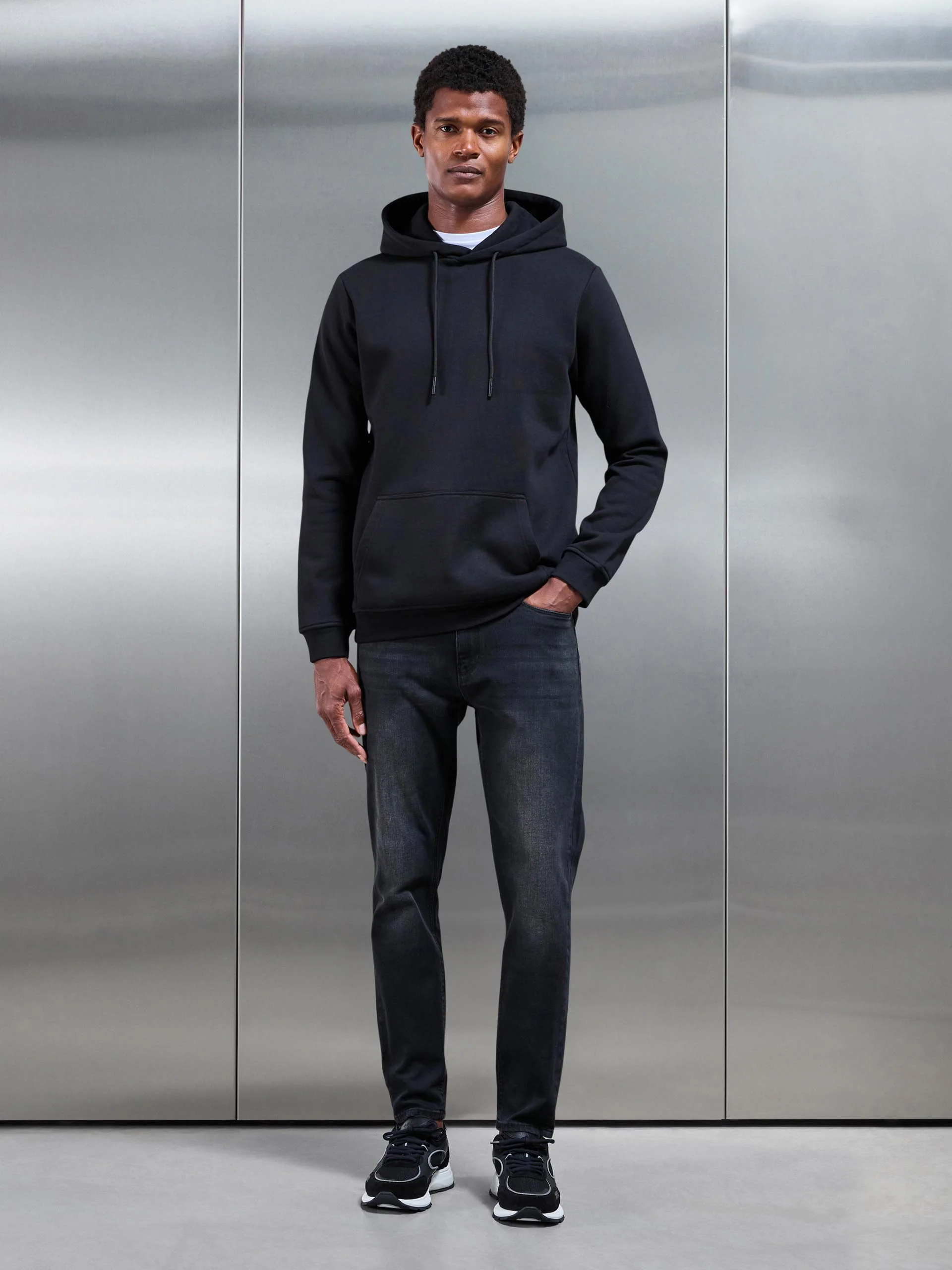 Slim Denim Jeans in Black Wash - Image 2