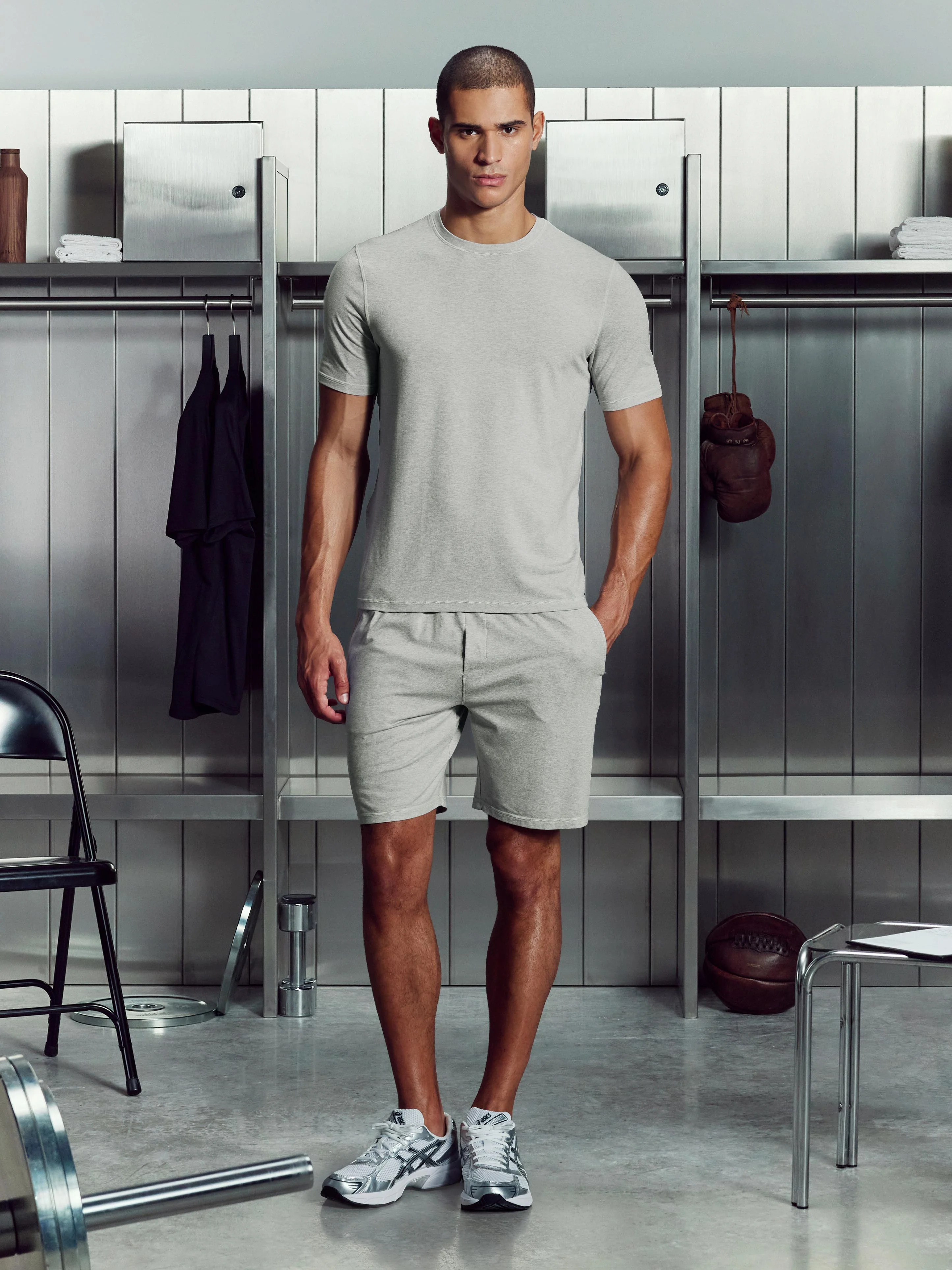 Soft Jersey Motion T-Shirt in Marl Grey - Image 2