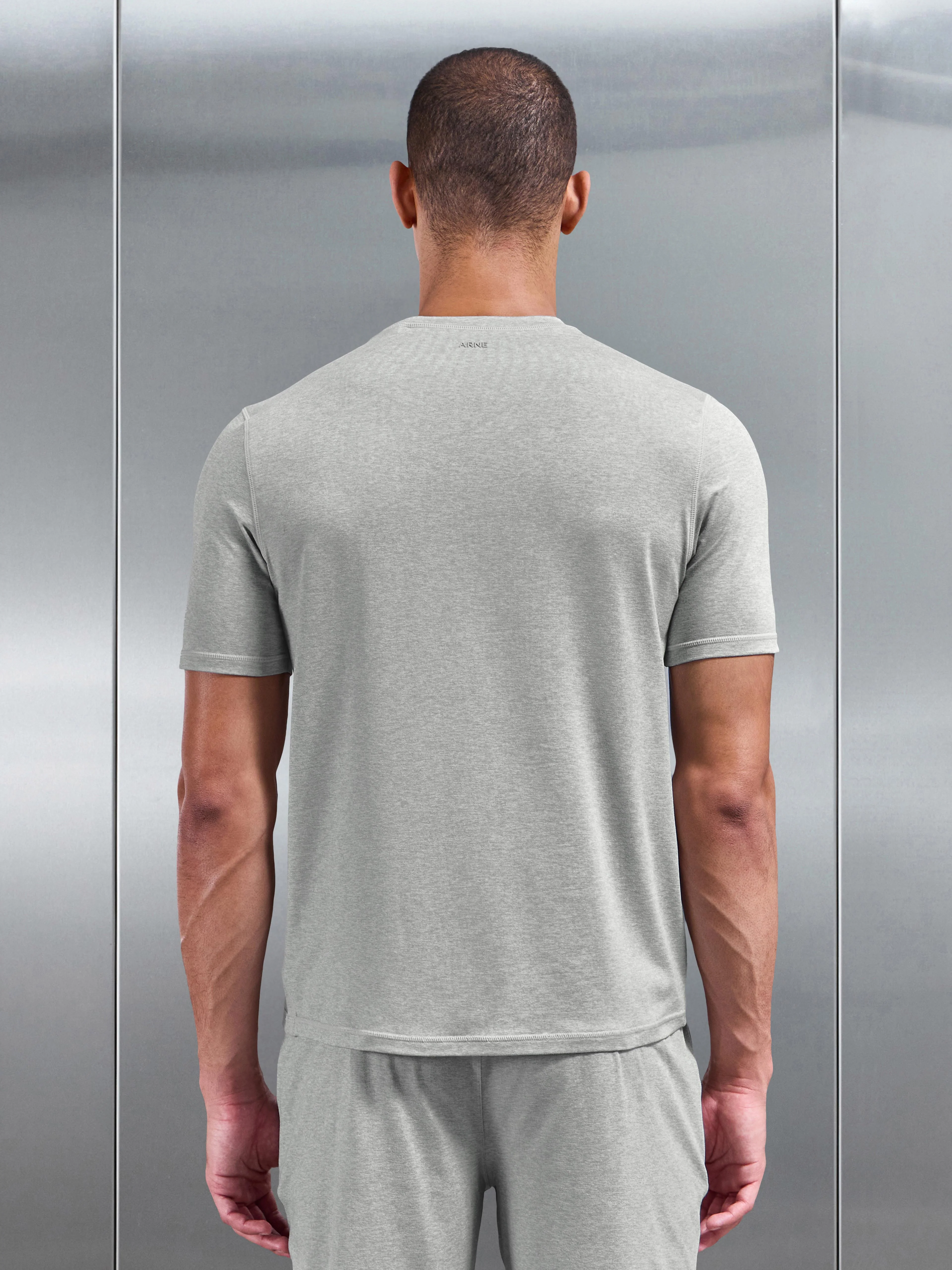 Soft Jersey Motion T-Shirt in Marl Grey - Image 5