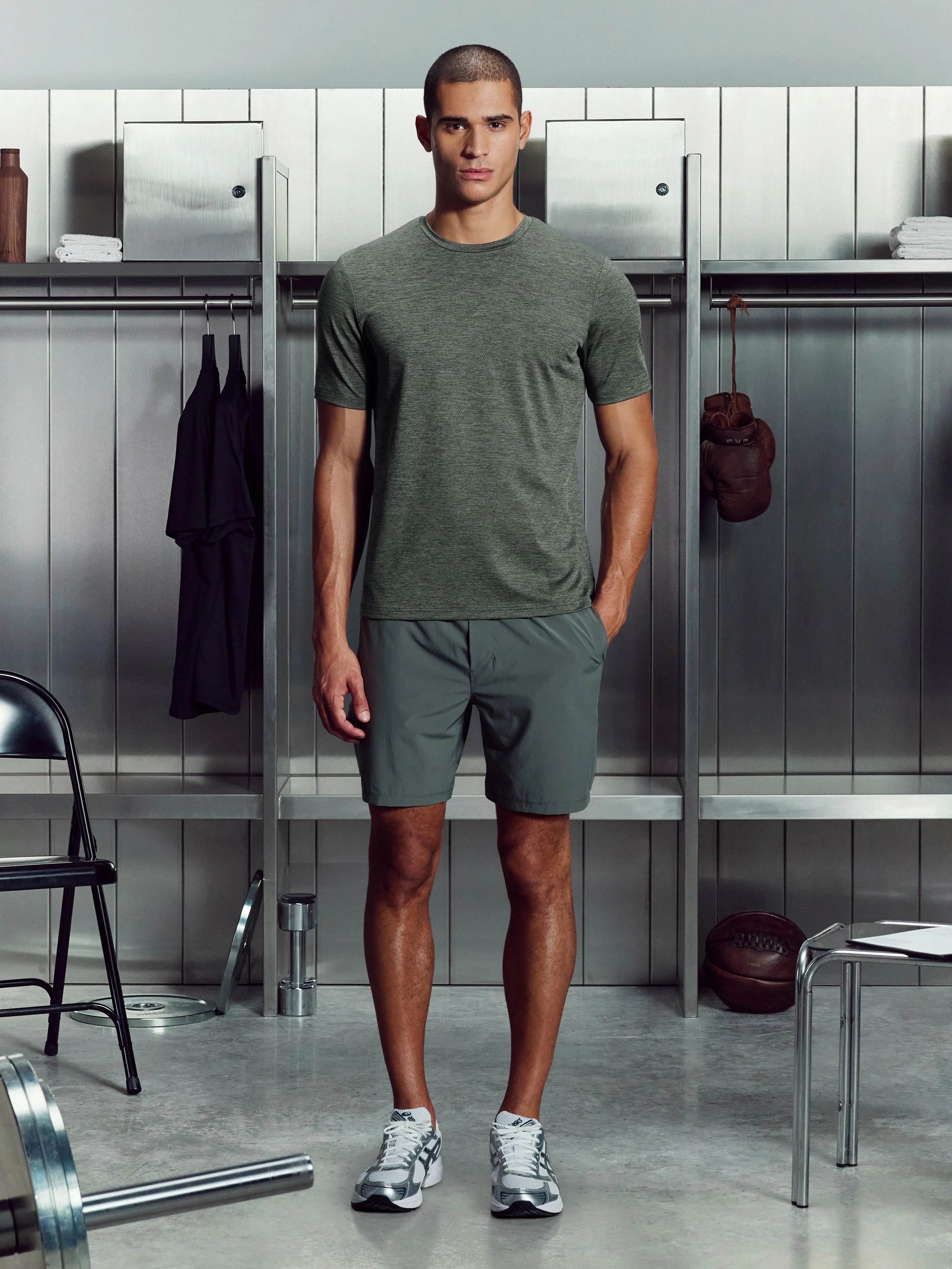 Space Dye T-Shirt in Olive - Image 2