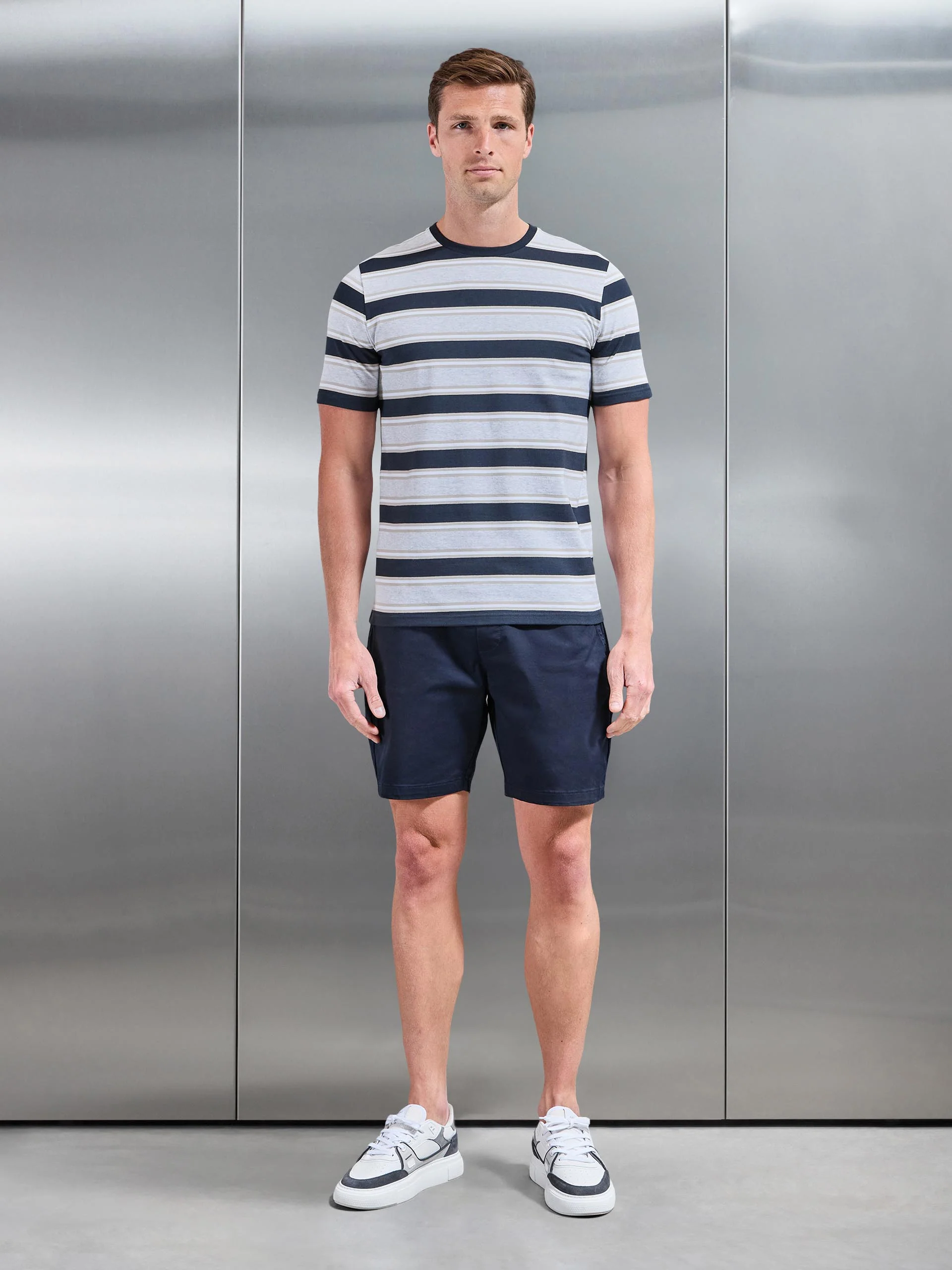 Stripe T-Shirt in Navy - Image 2
