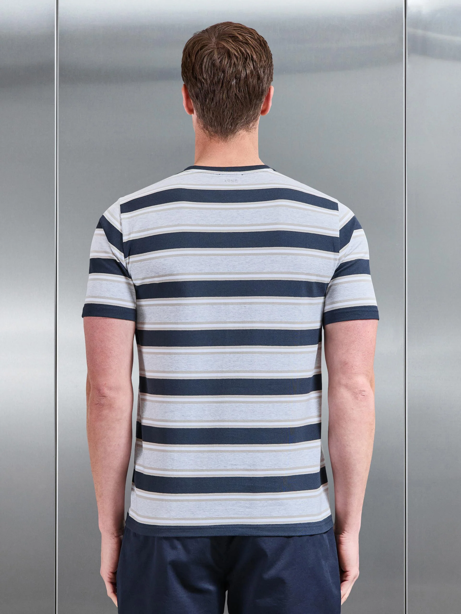 Stripe T-Shirt in Navy - Image 3