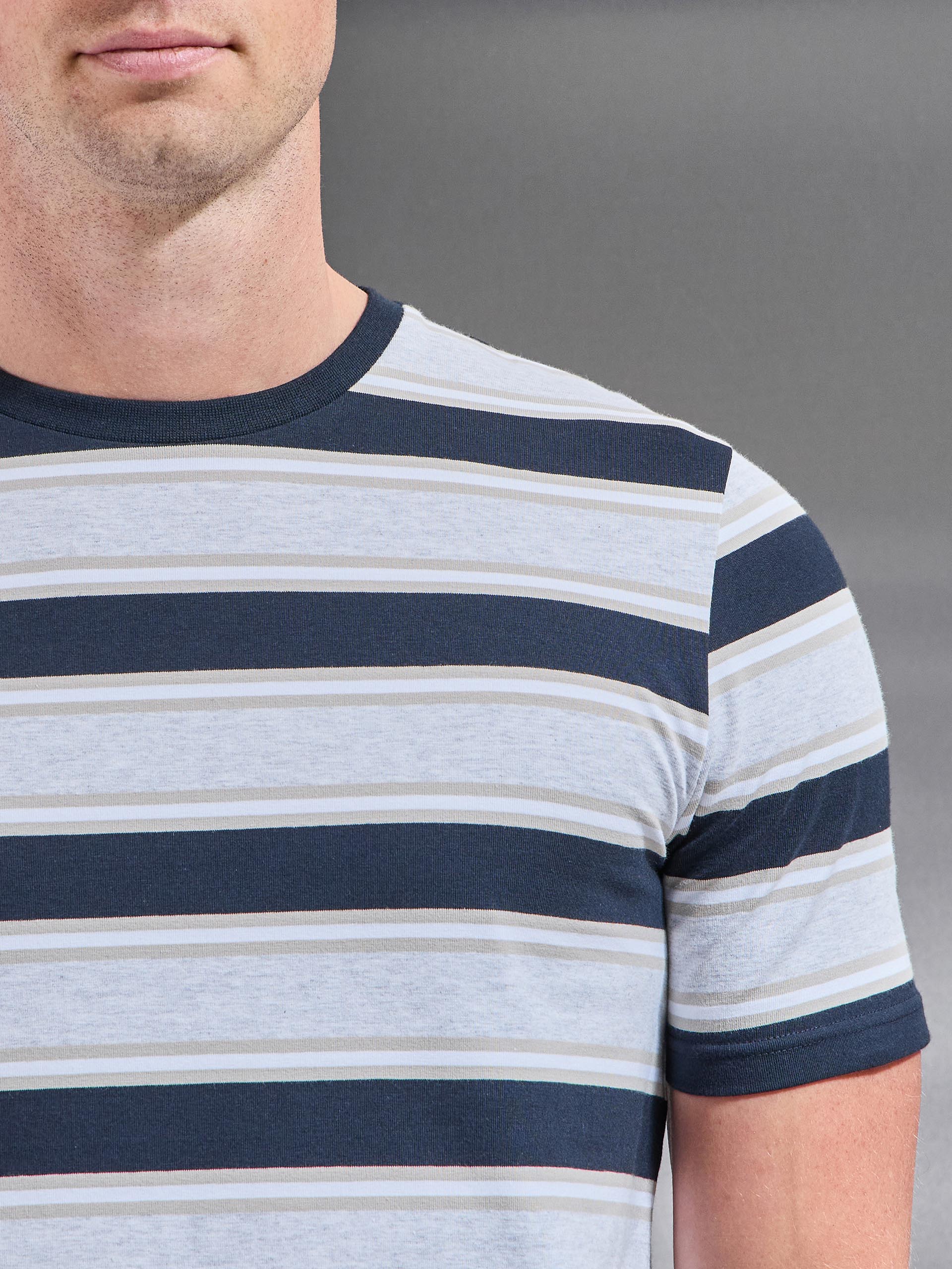 Stripe T-Shirt in Navy - Image 4