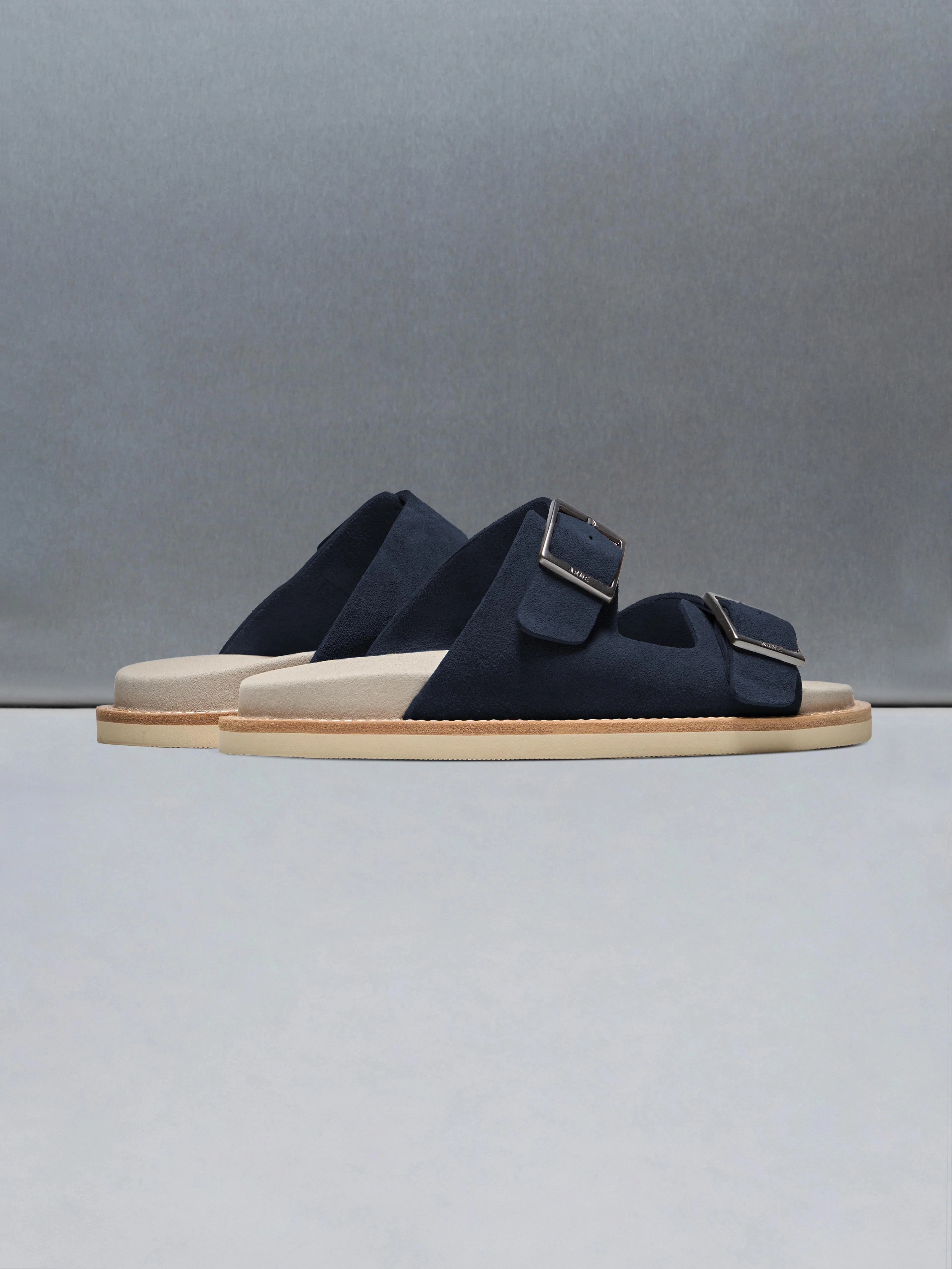 Suede Sandal in Navy - Image 3