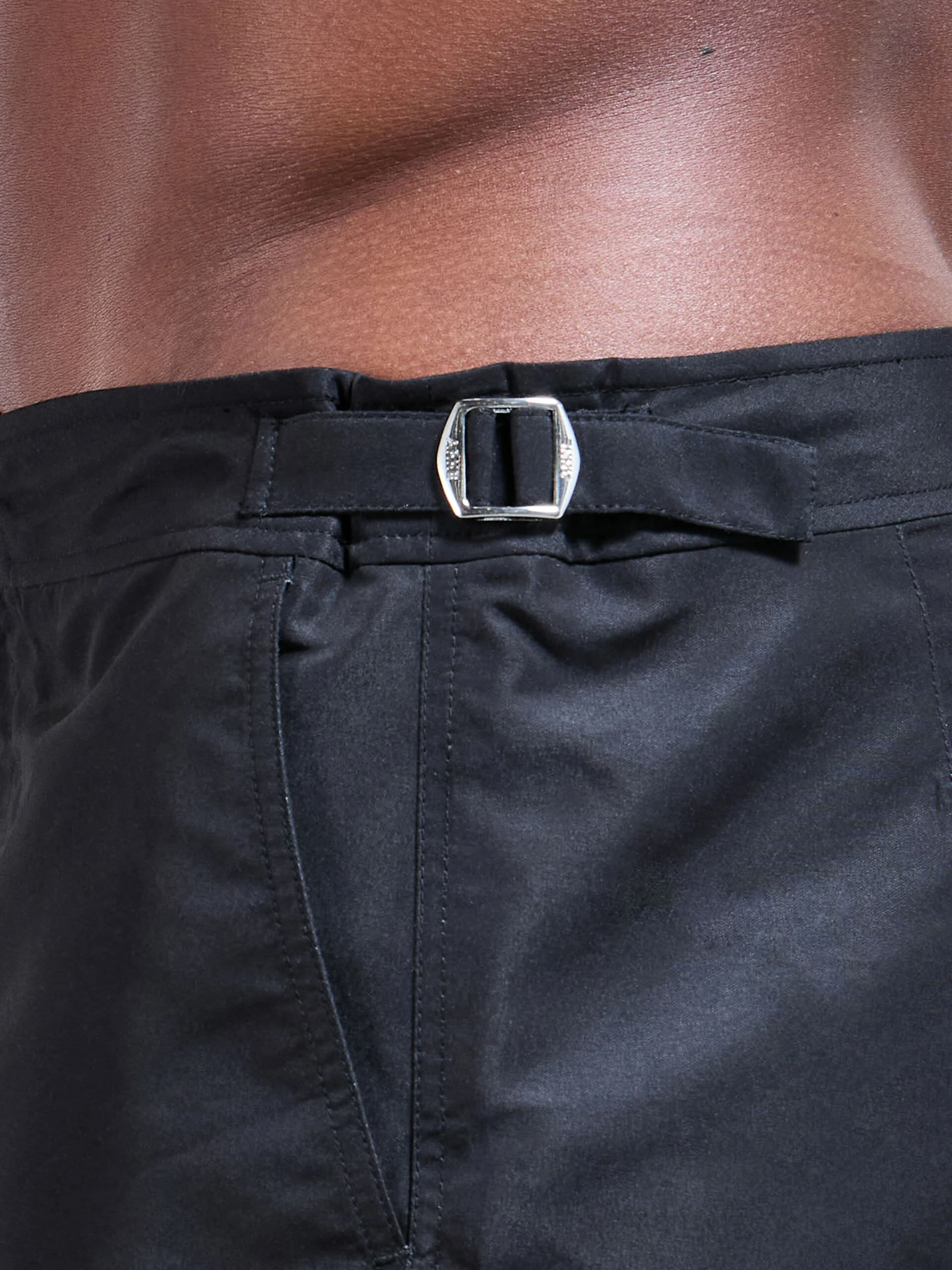 Tailored Side Adjuster Swim Short in Black - Image 5