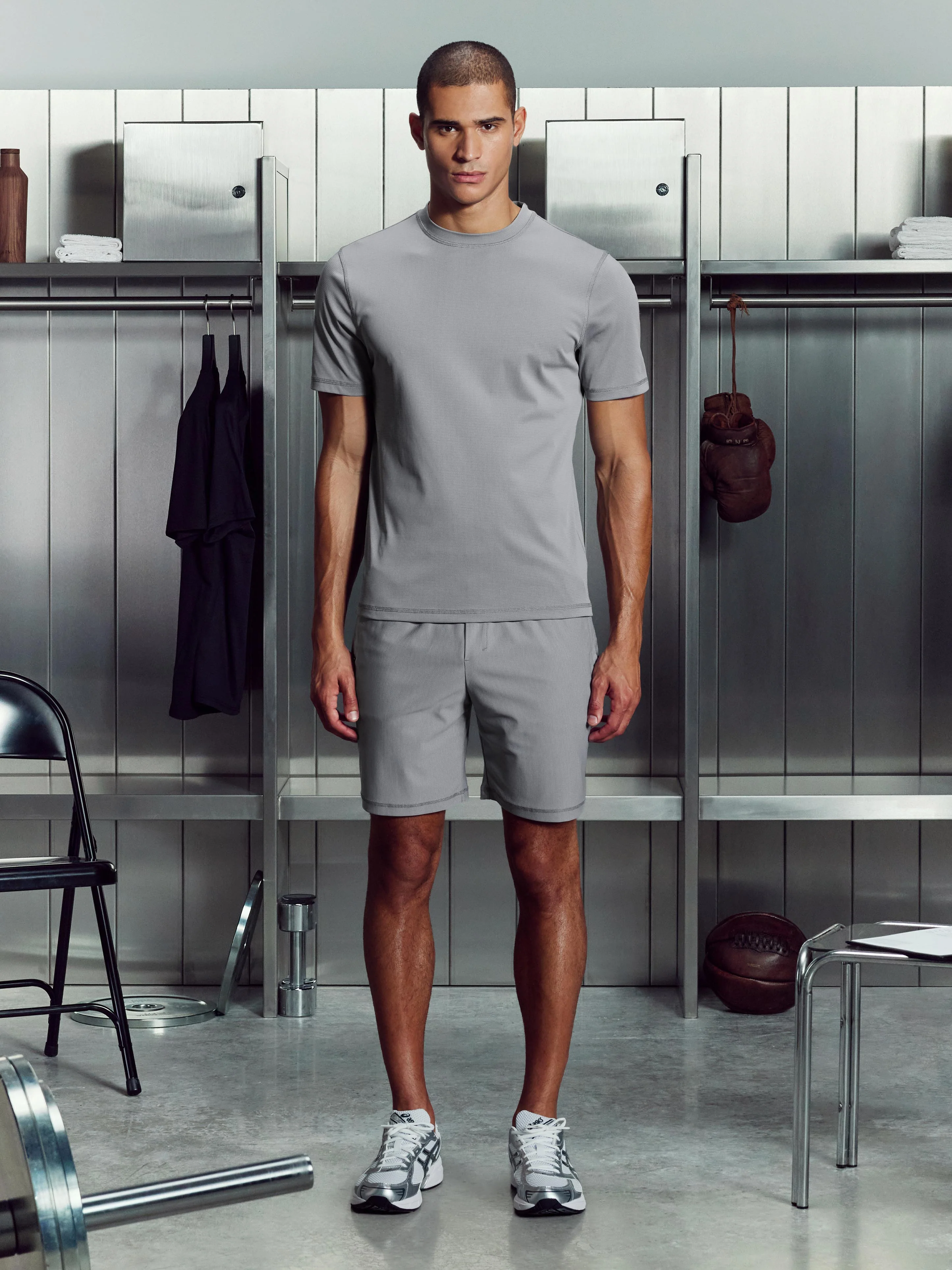 Warp Knitted T-Shirt in Grey - Image 2