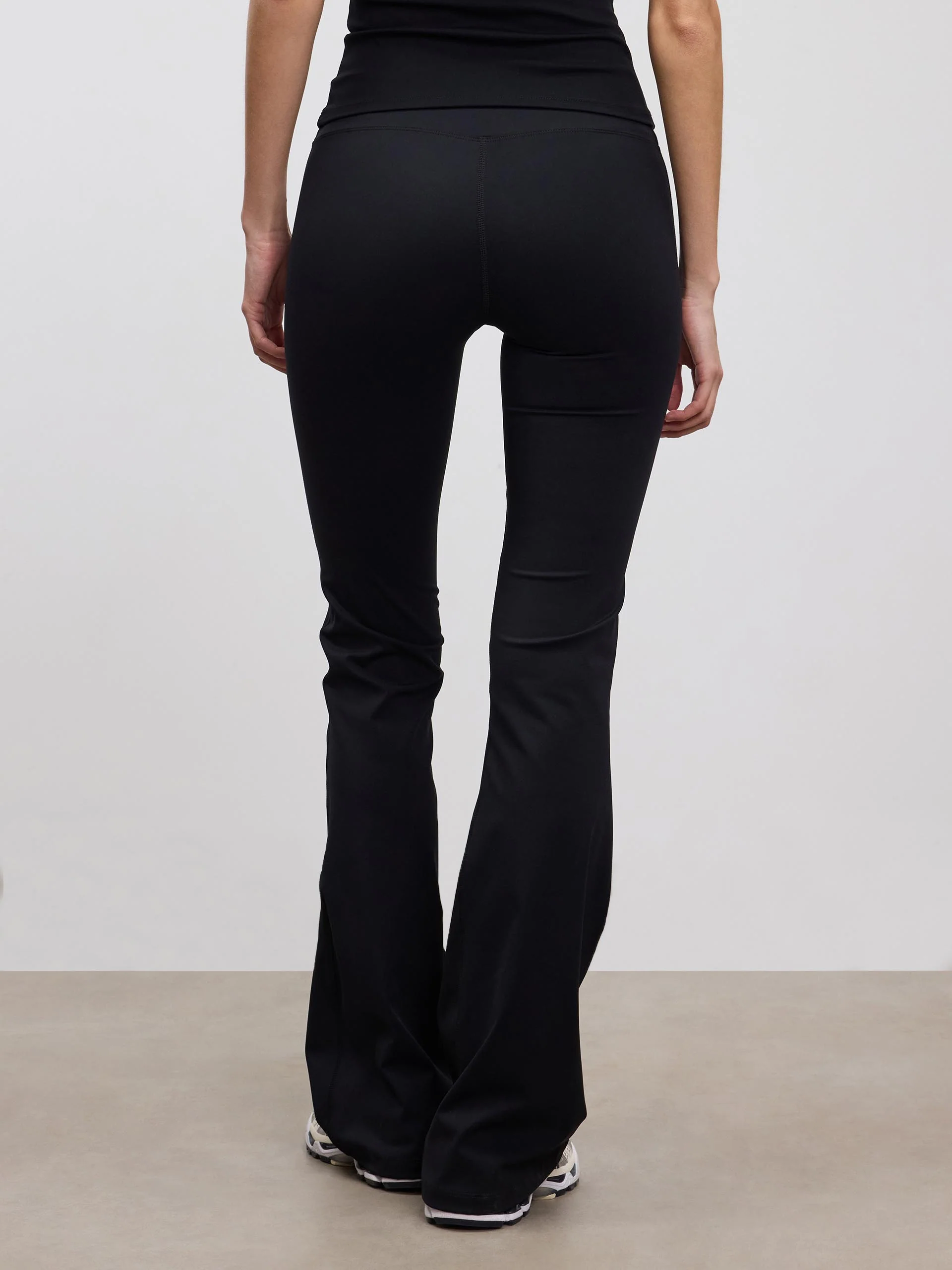 Womens Active Flared Legging in Black - Image 5